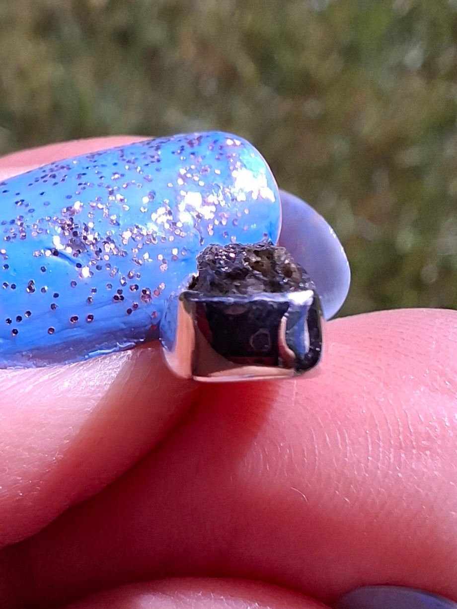 Moldavite Pendant, 925 Silver, Tektite (Ref: P91)