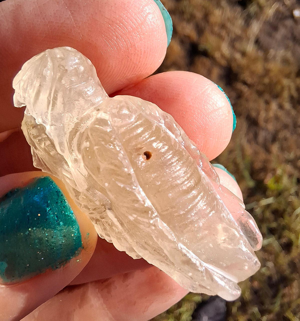 Libyan Desert Glass DRAGON HEAD carving, 9.66g, Tektite (Ref: Dragon 3)
