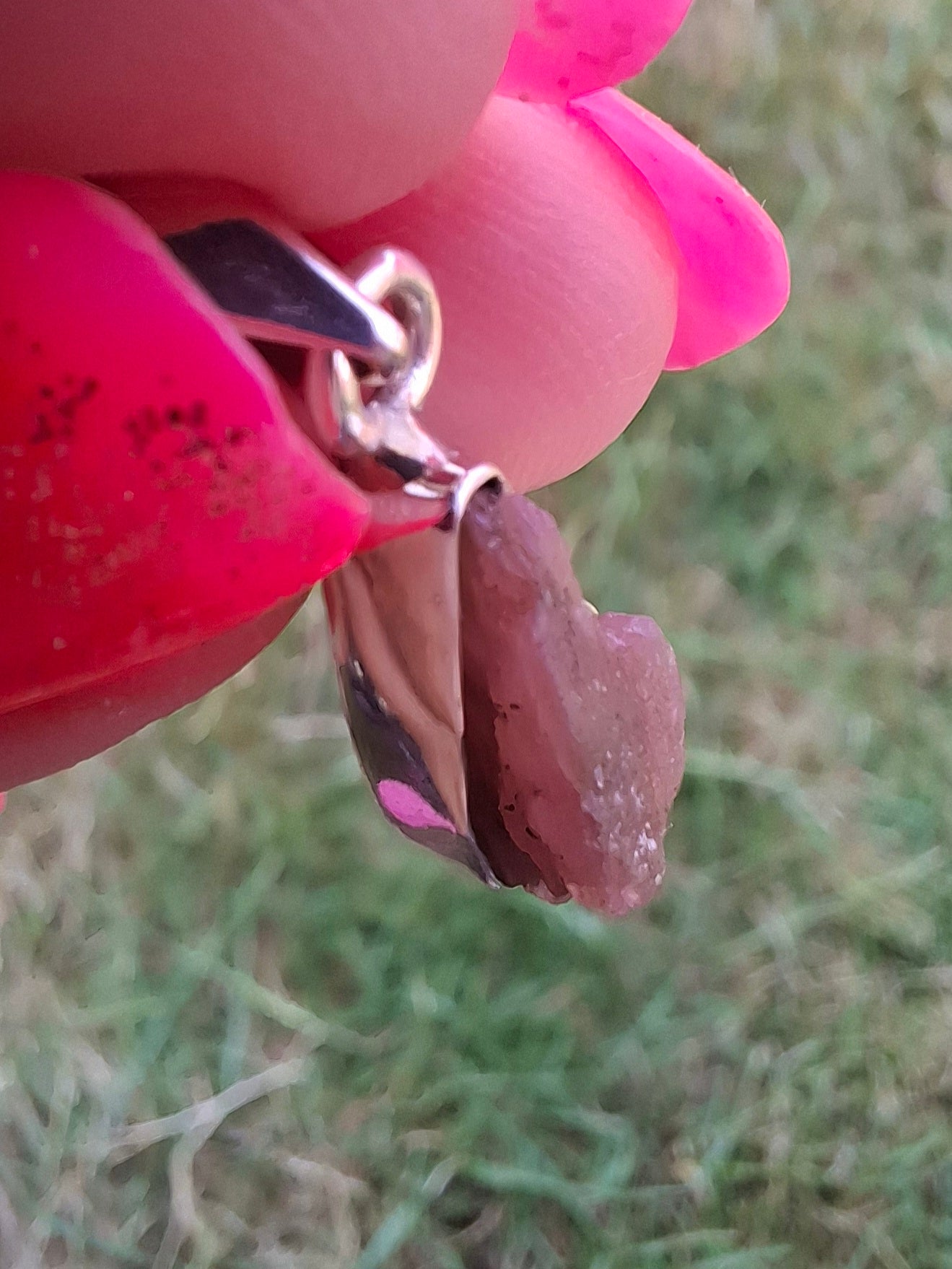 Pink Tourmaline Pendant, 925 Silver, Crystal (Ref: PT95)
