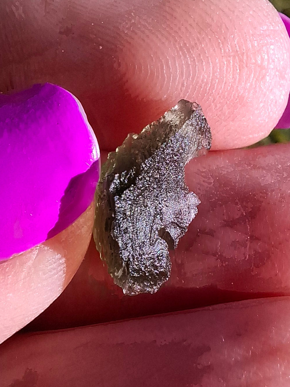 Moldavite Piece, 0.51g, Tektite (Ref: 1450)