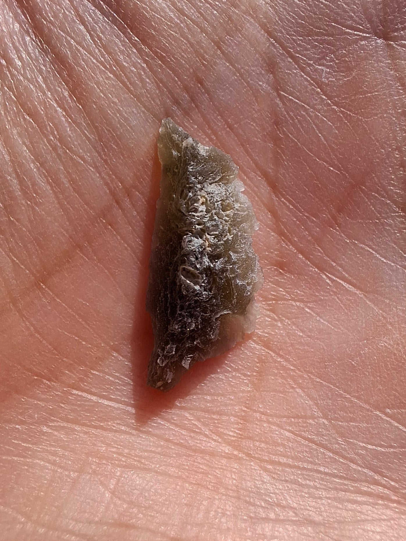 Moldavite Piece, SNOWFLAKE, FROSTED, BRUSNA, Tektite (Ref: 1491)
