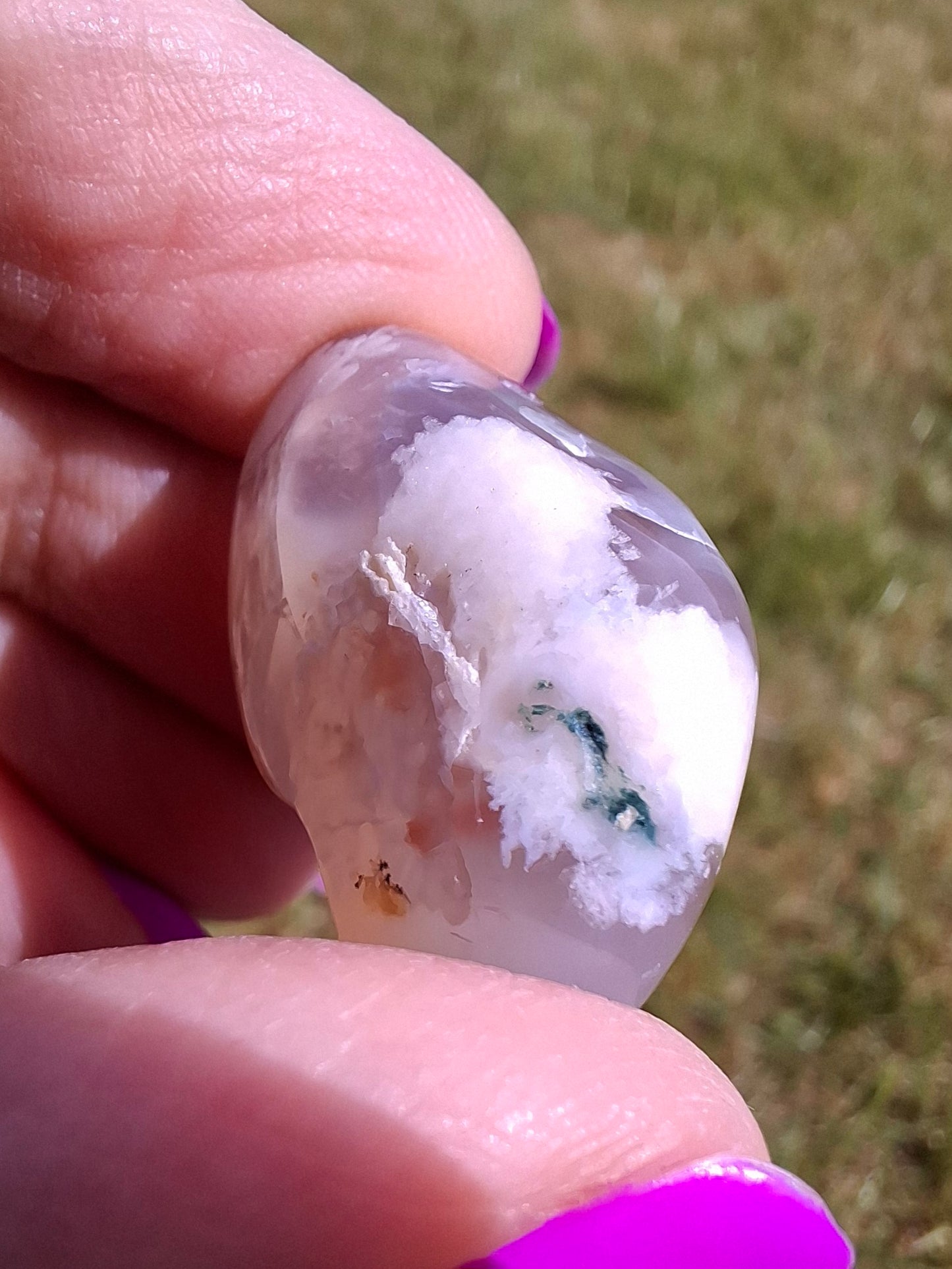 Flower Agate, Tumble Stone, Crystal (Ref: T72)