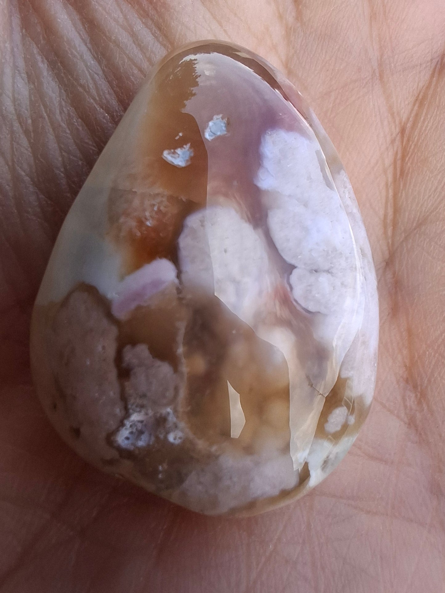 Flower Agate, Tumble Stone, Crystal (Ref: T71)