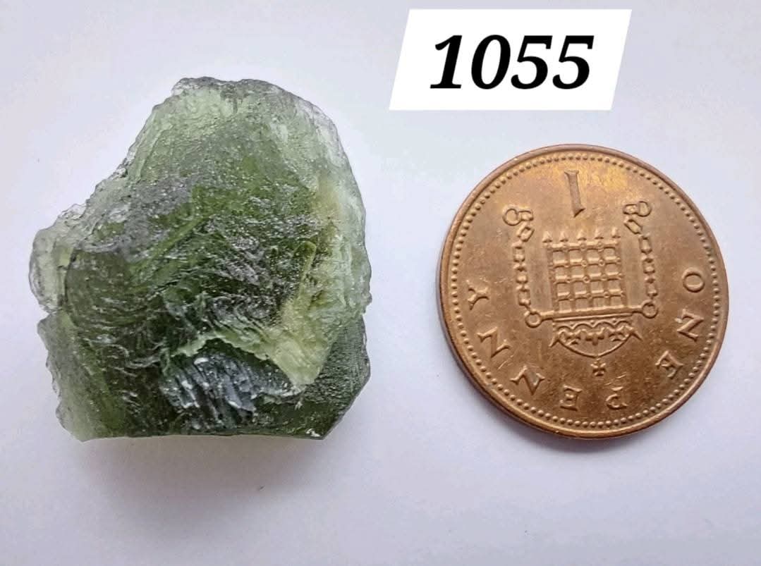 Moldavite Piece, NESMEN, 5.36g, Tektite (Ref: 1055)