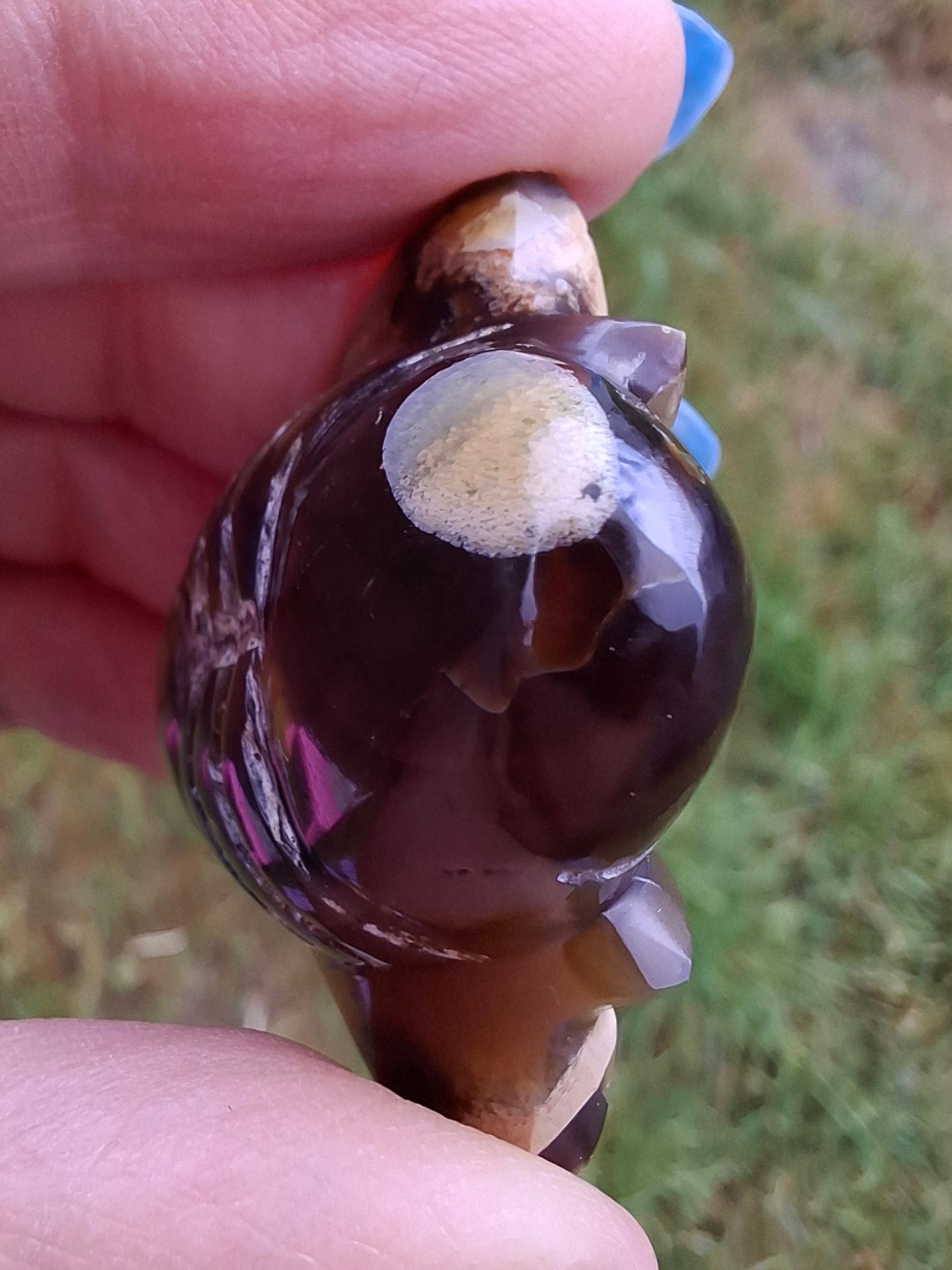 Red Amber Honey Bee Carving, 6.93g, Fossil (Ref: Bee33)