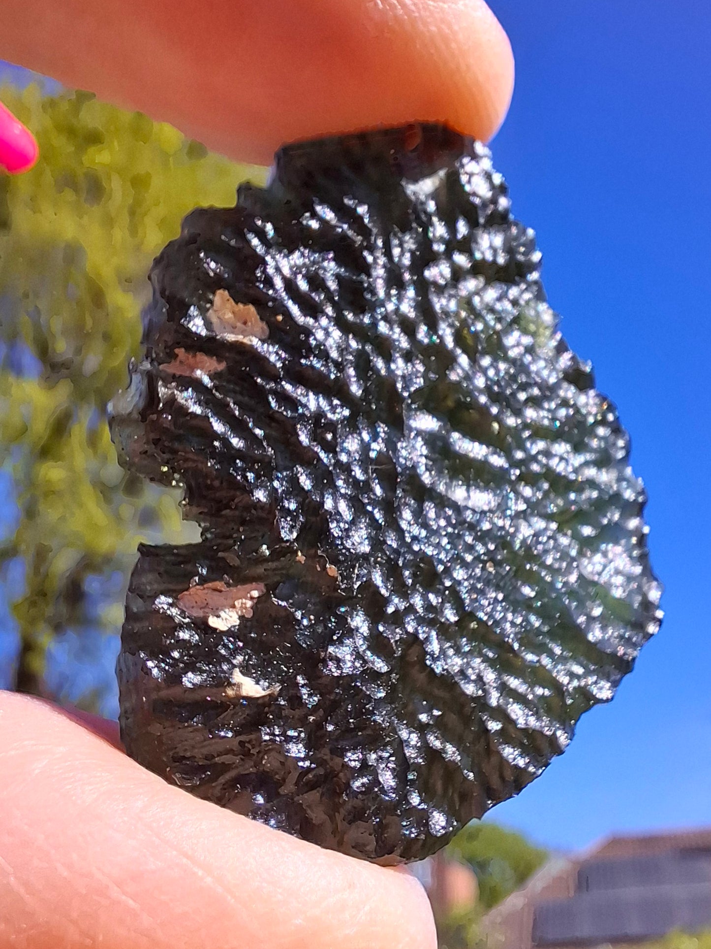 Moldavite Piece, CHLUM, 11.18g, Tektite (Ref: 1166)