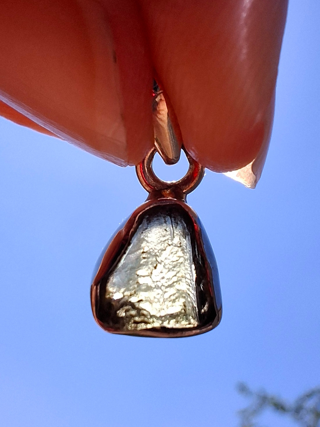 Moldavite Pendant, 925 Silver, Tektite (Ref: P55)