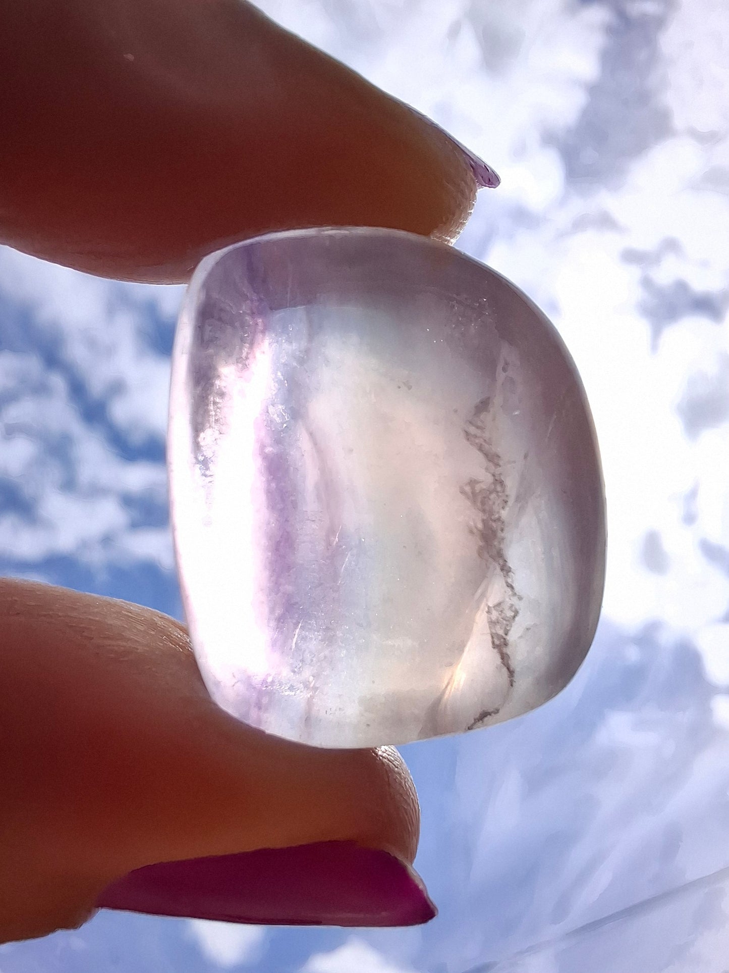 Fluorite, Tumble Stone, Crystal (Ref: T52)