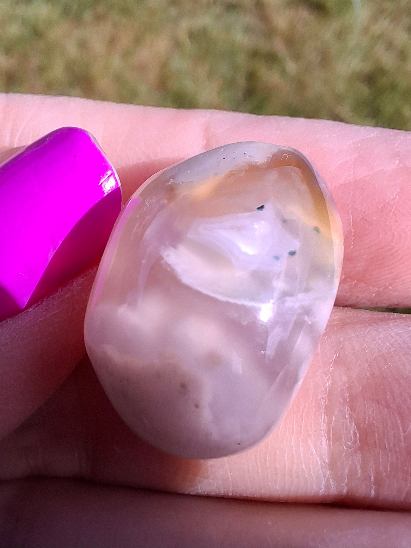 Flower Agate, Tumble Stone, Crystal (Ref: T76)