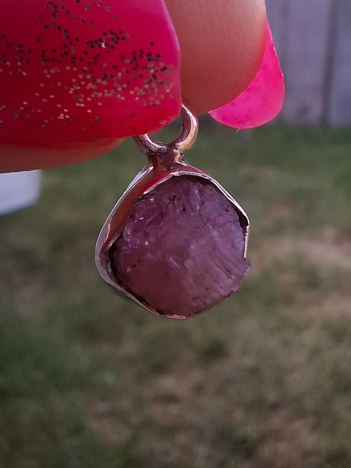 Pink Tourmaline Pendant, 925 Silver, Crystal (Ref: PT89)