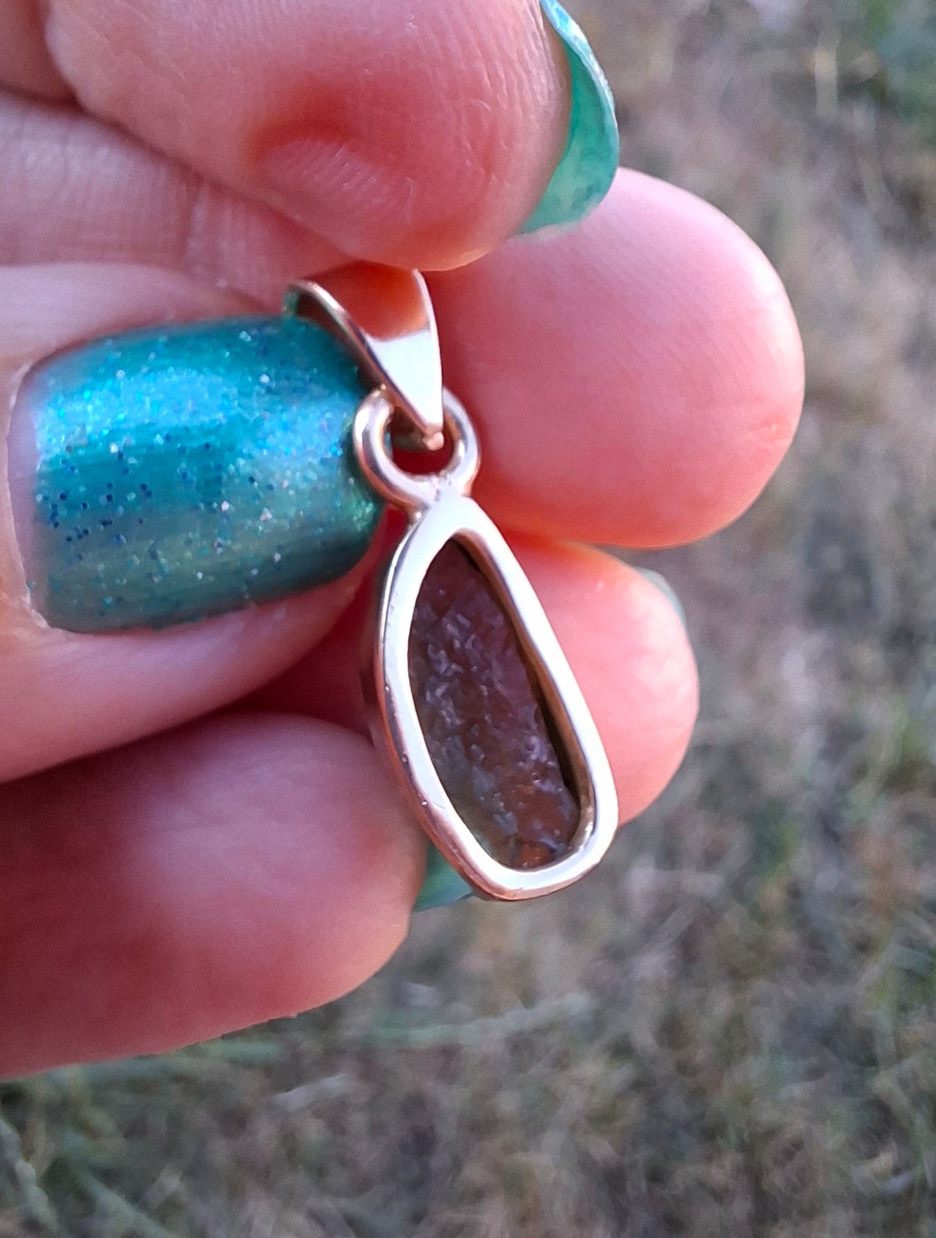Moldavite Pendant, 14K GOLD Plated, Tektite (Ref: P450)