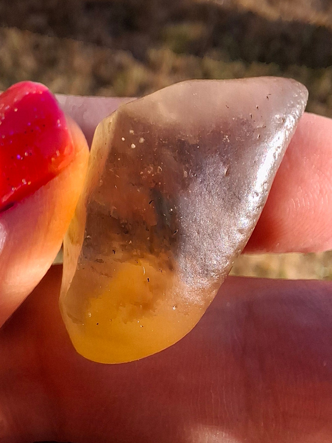 Libyan Desert Glass (darker) Piece, 7.38g, Tektite (Ref: L1375)