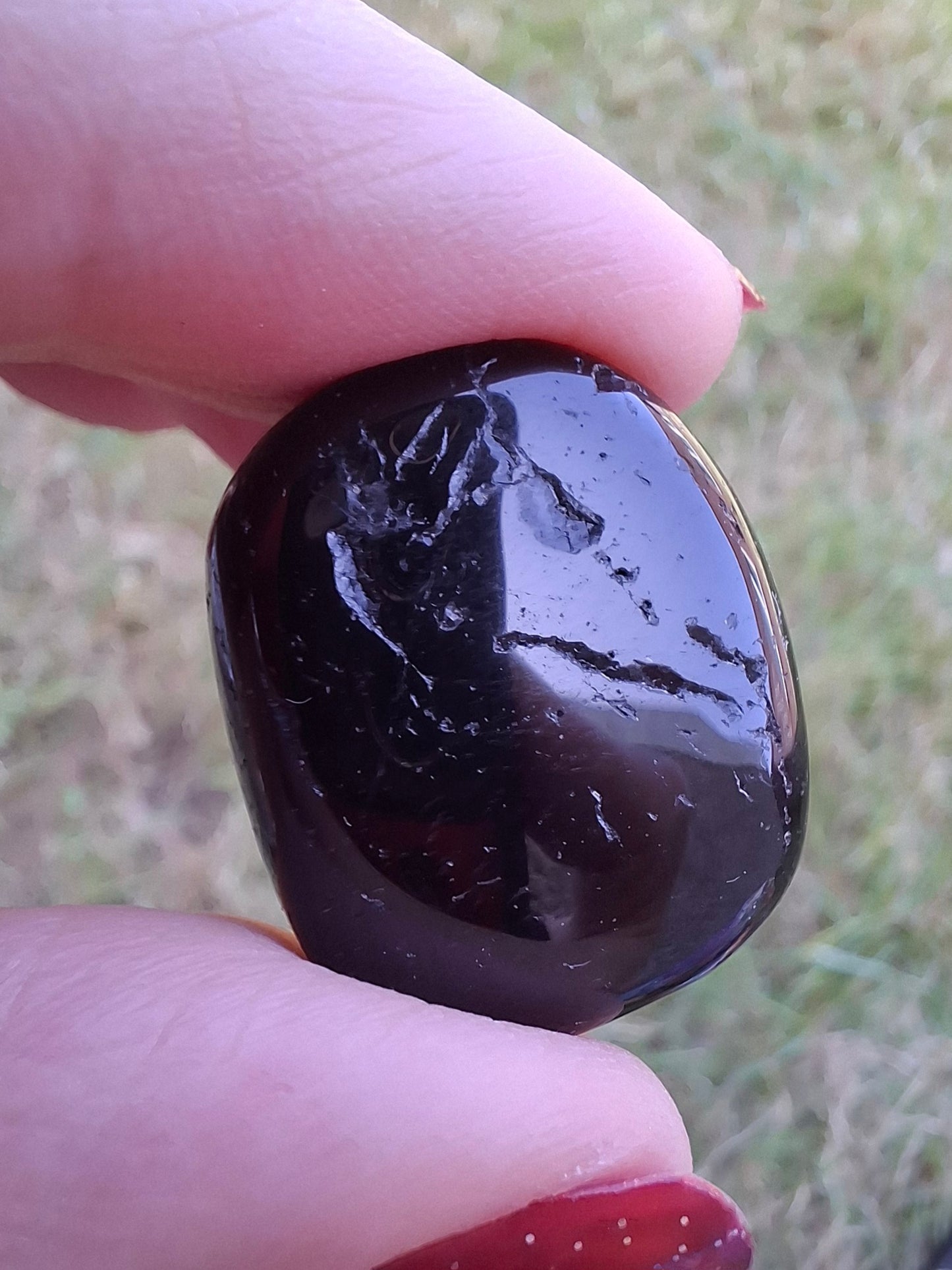 Black Tourmaline, Tumble Stone, Crystal (Ref: T215)