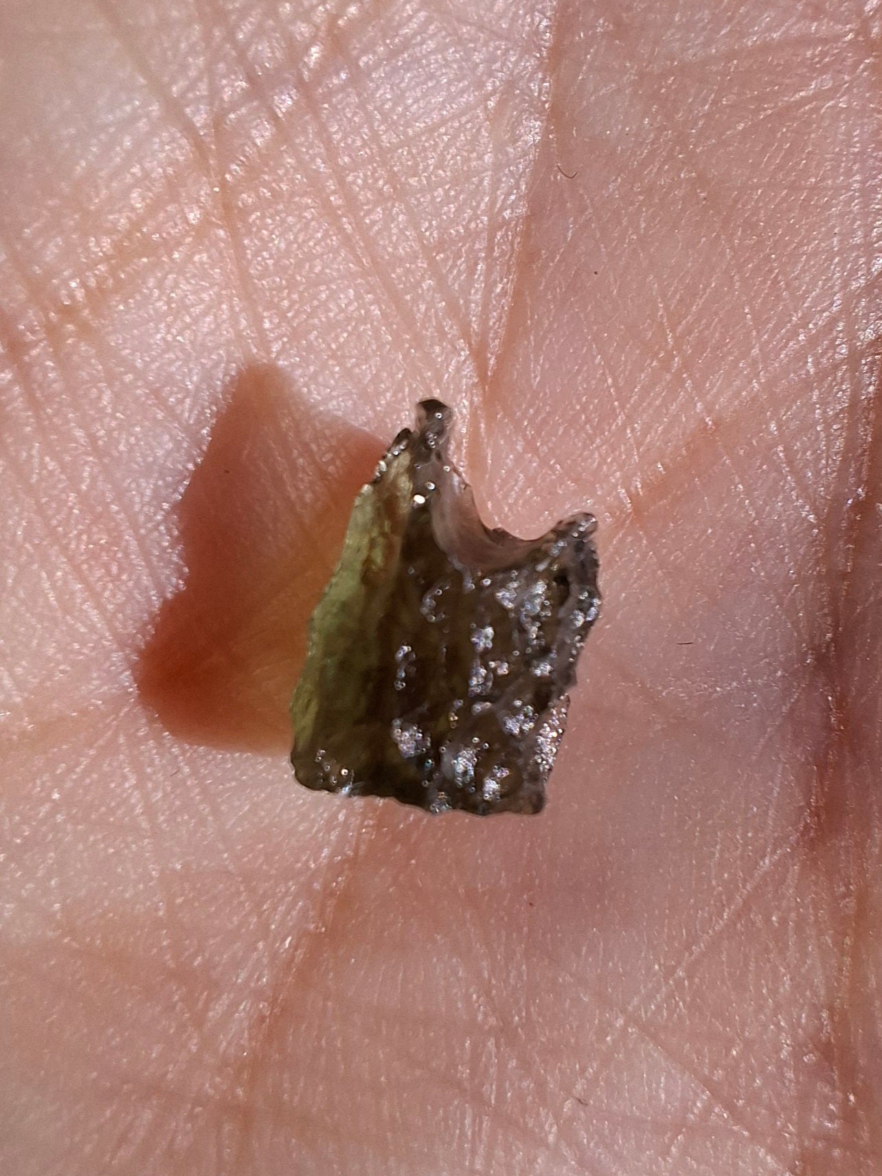 Moldavite small Piece, 0.40g, Tektite (Ref: 1458)