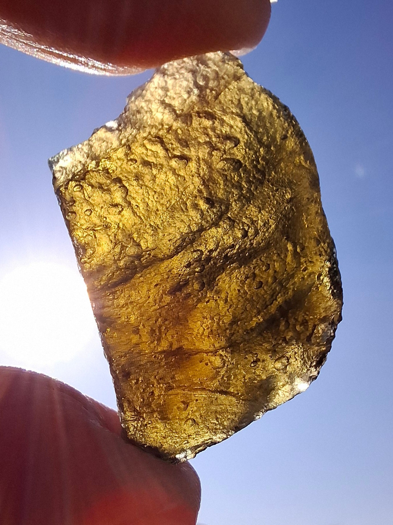 Moldavite Piece, JAKULE, 7.00g, Tektite (Ref: 1376)