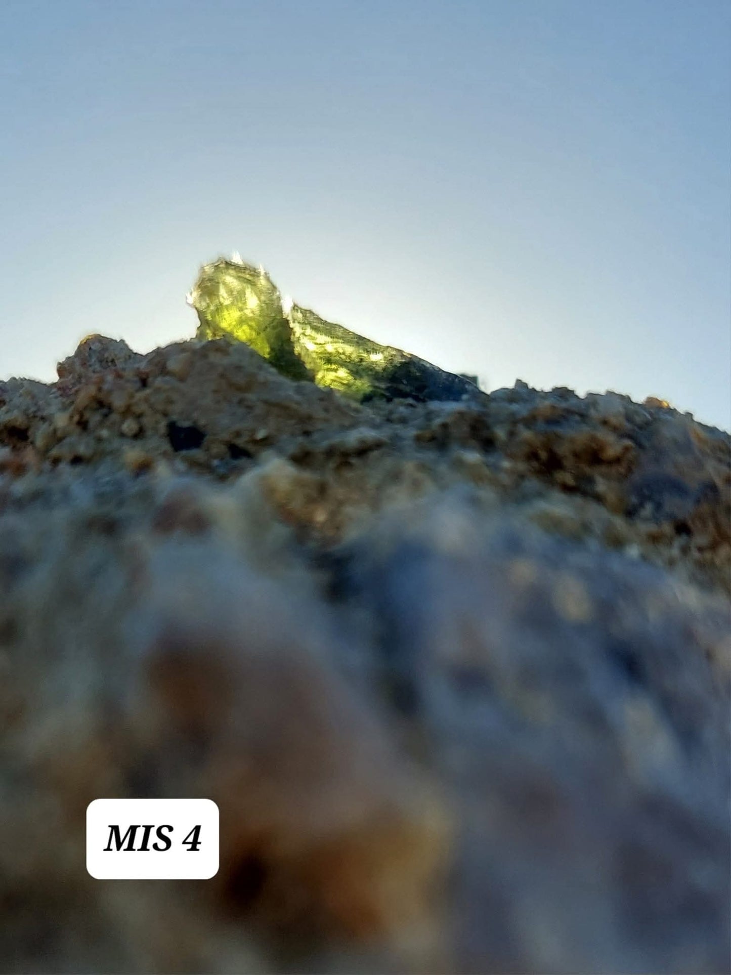 Moldavite In-Situ (in matrix), Besednice, Est- 2g, Tektite (Ref: MIS4)
