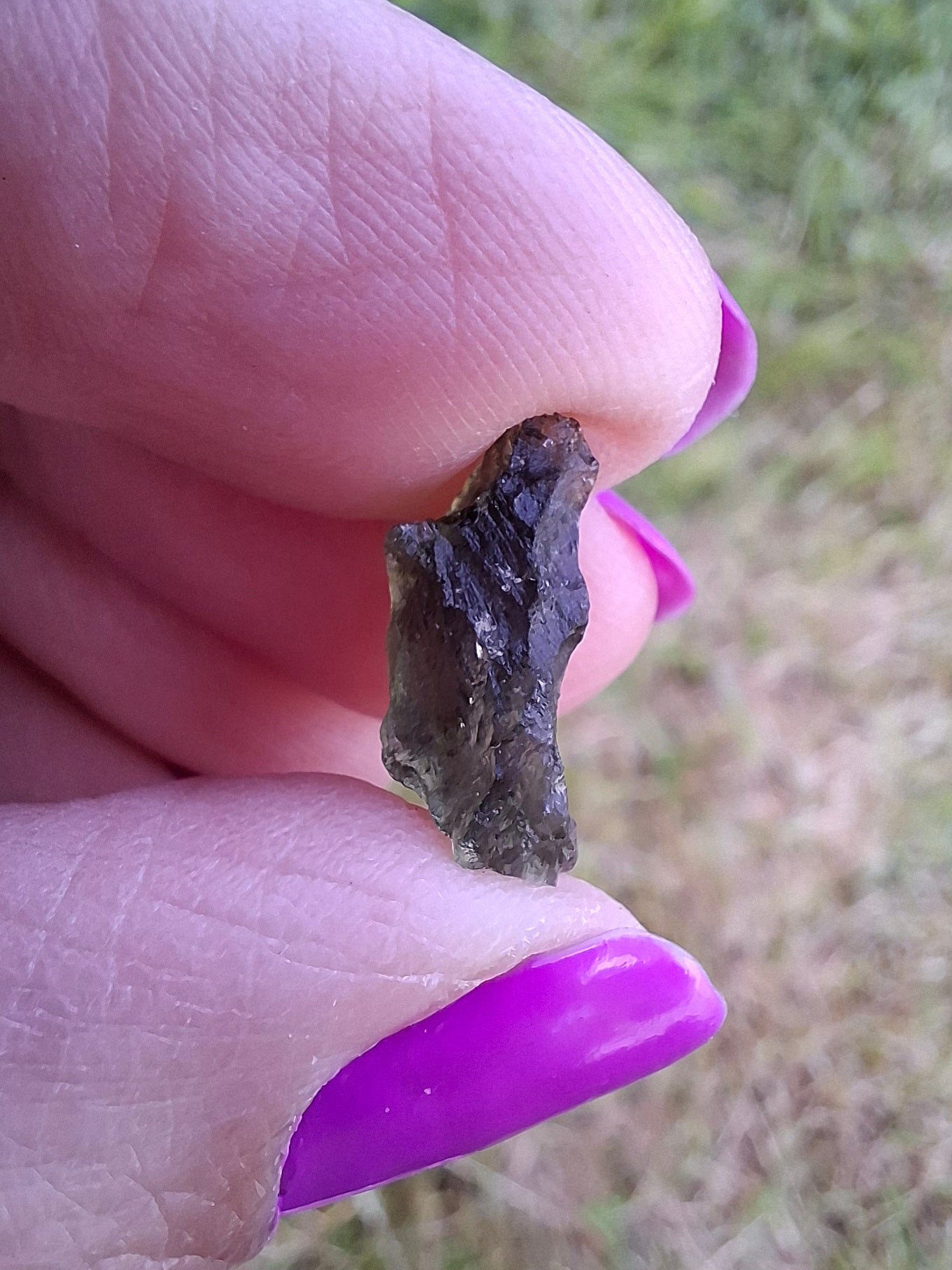 Moldavite Piece, 0.82g, Tektite (Ref: 1454)