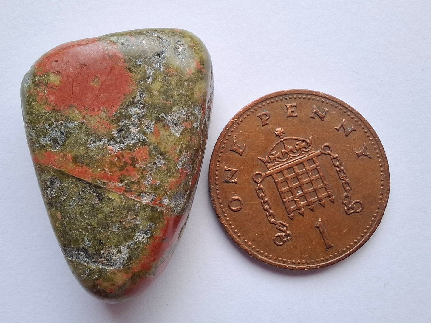 Unakite, Tumble Stone, Crystal (Ref: T180)
