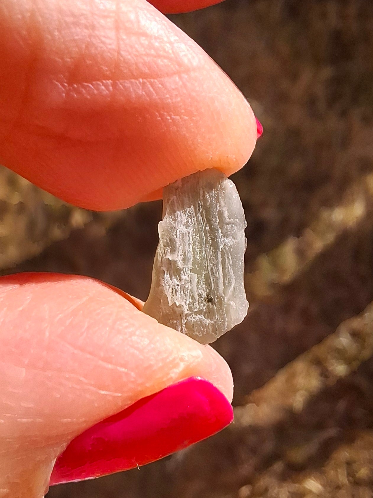 Moldavite Piece, SNOWFLAKE, FROSTED, BRUSNA, Tektite (Ref: 1494)