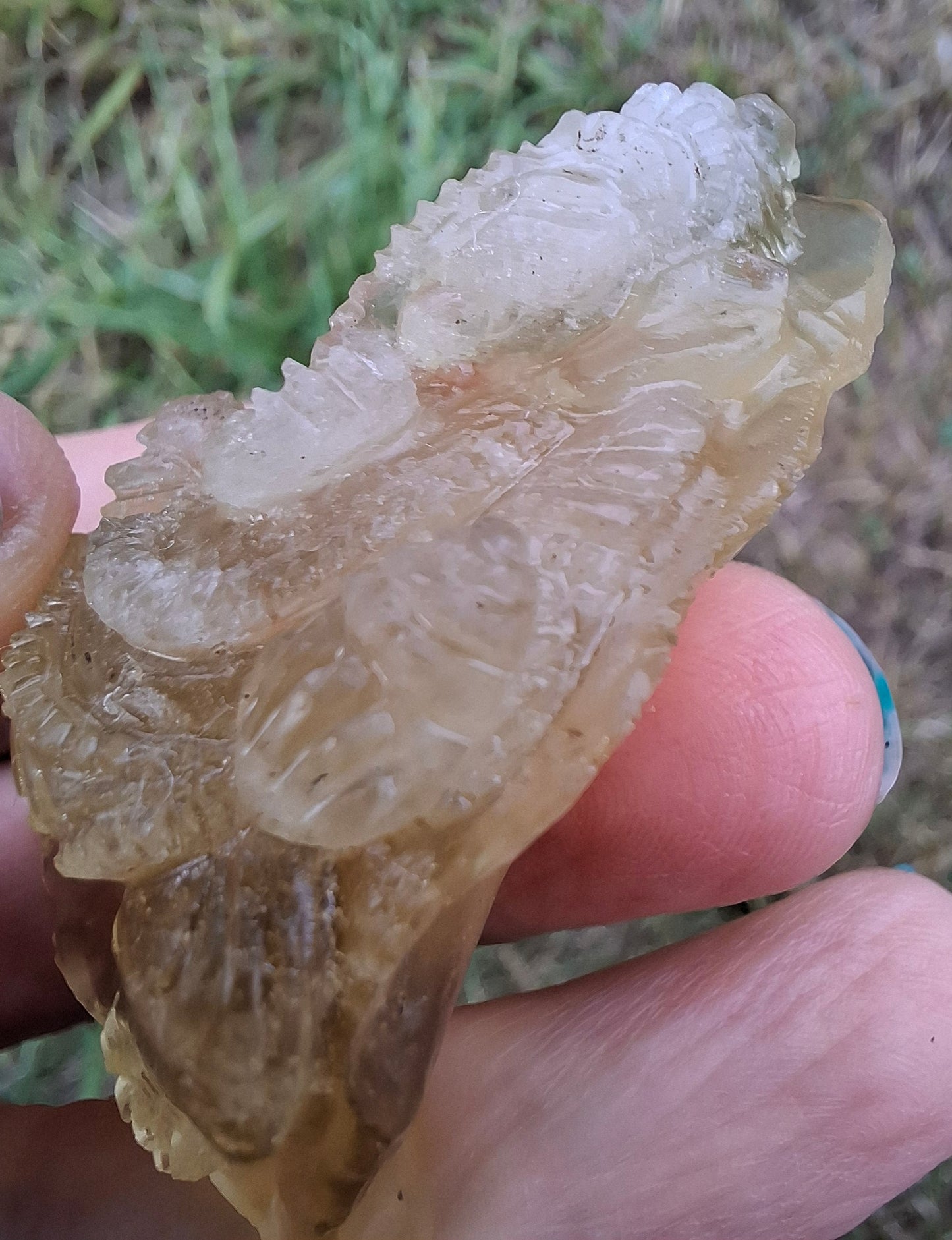 Libyan Desert Glass carving, GANESHA, 26.47g, Tektite (Ref: Ganesha1)