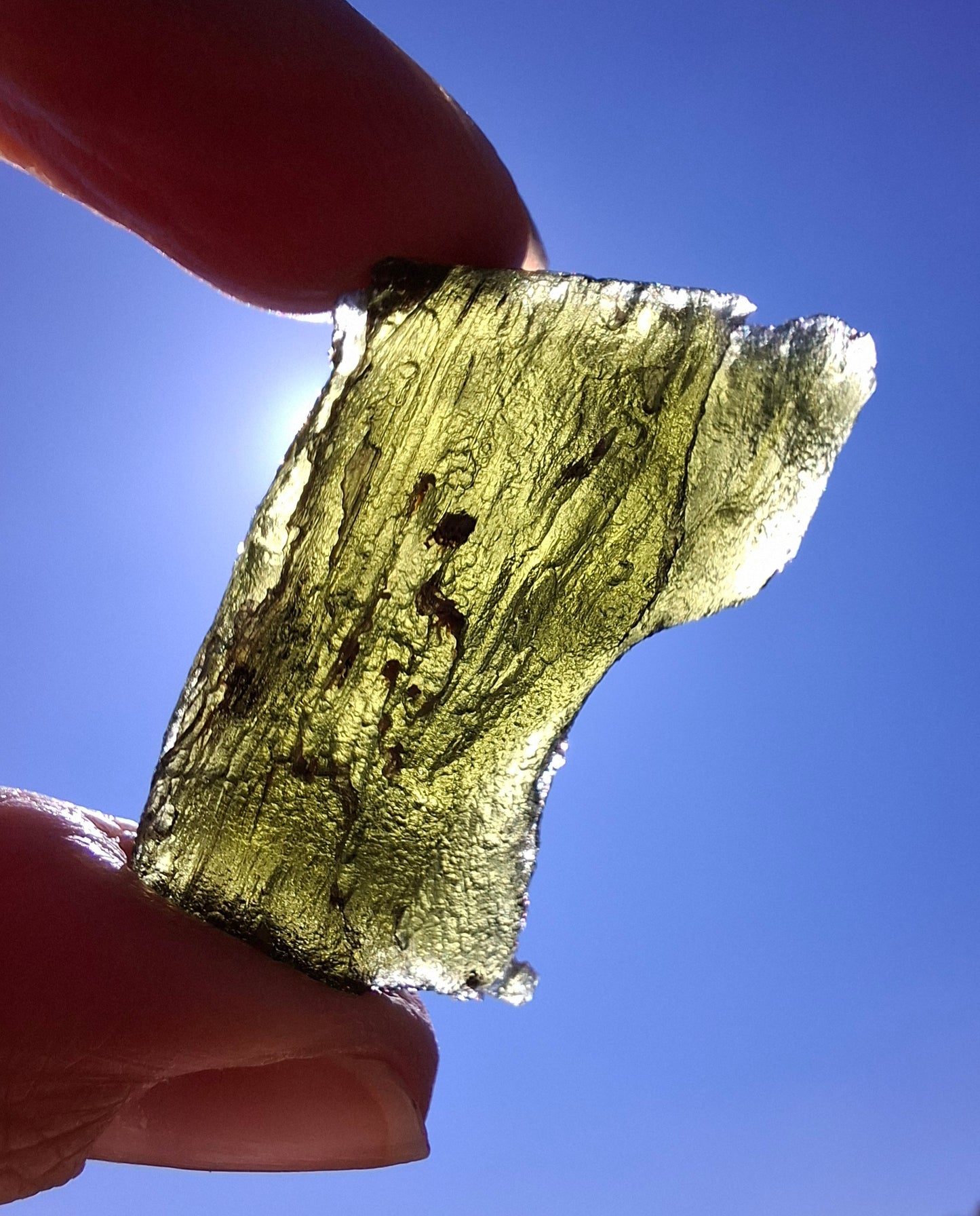 Moldavite Piece, JAKULE, 12.00g, Tektite (Ref: 1175)