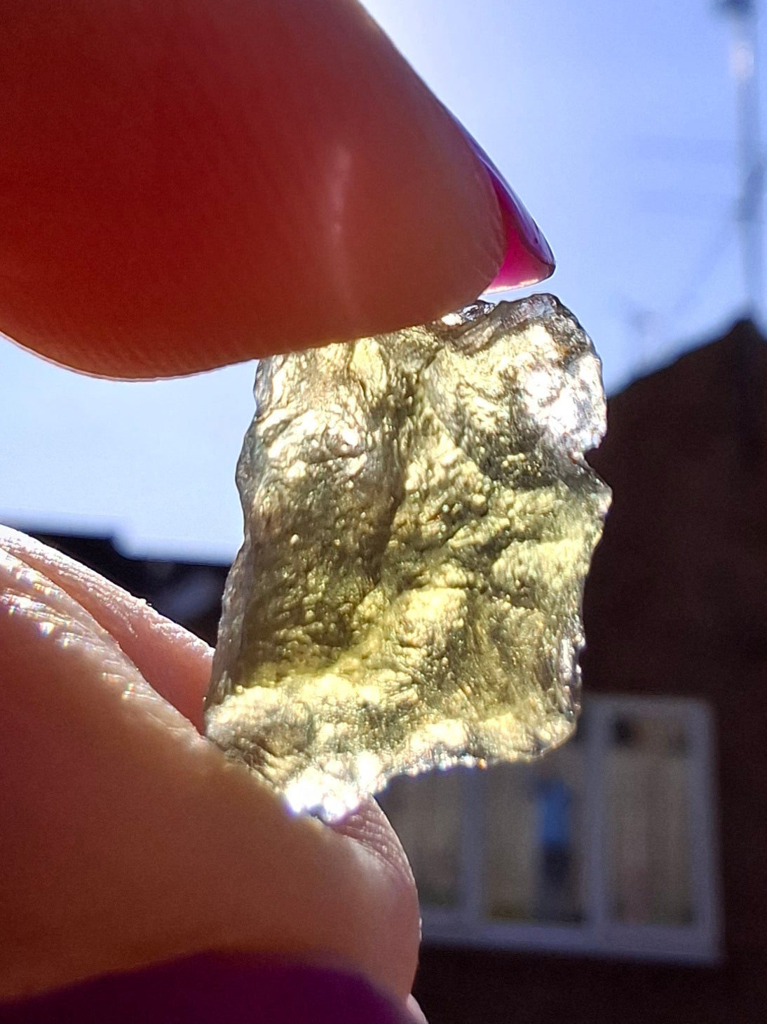 Moldavite Piece, 0.82g, Tektite (Ref: 1454)