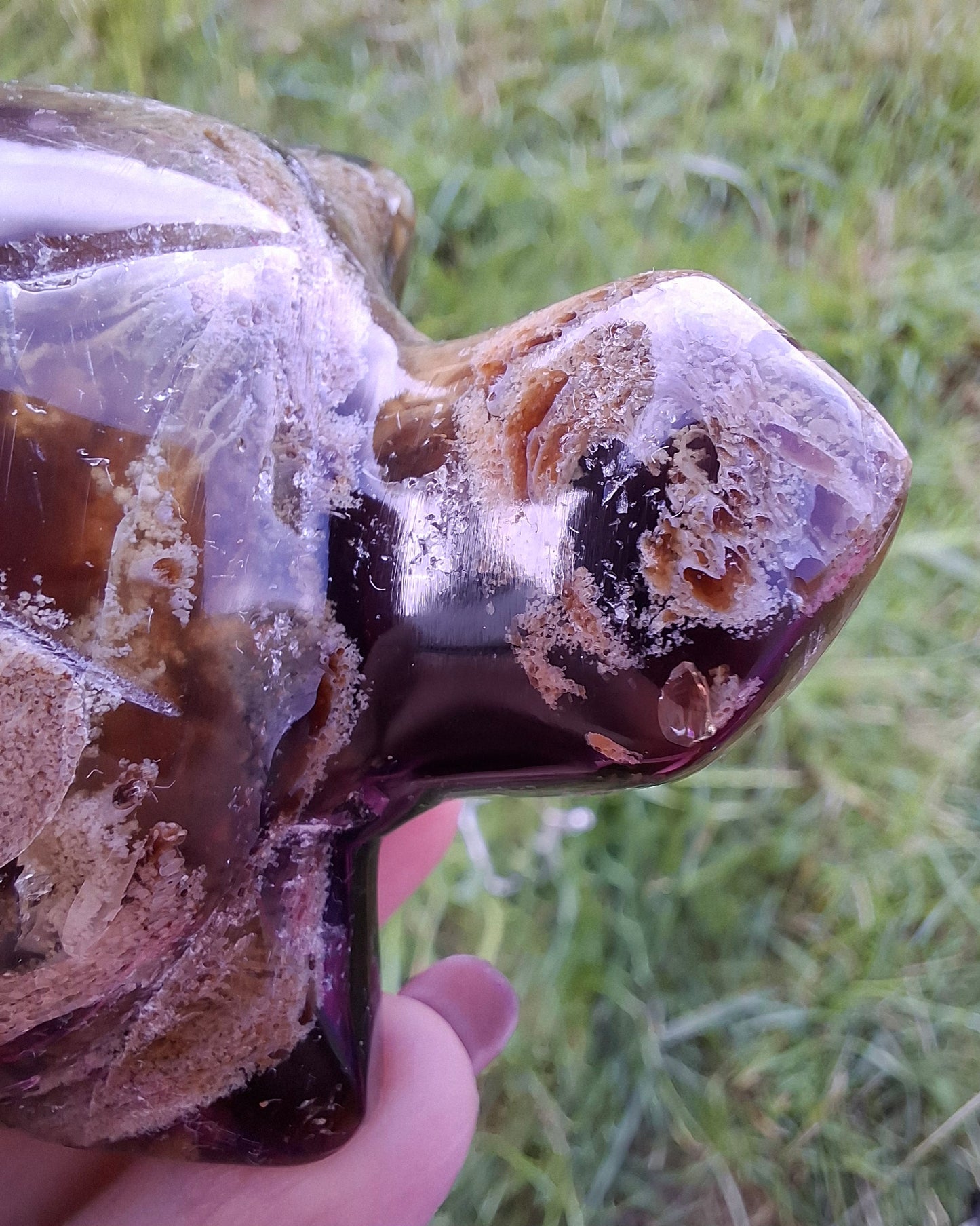 Red Amber Turtle, 56.87g, Carving, Fossil (Ref:TT7)