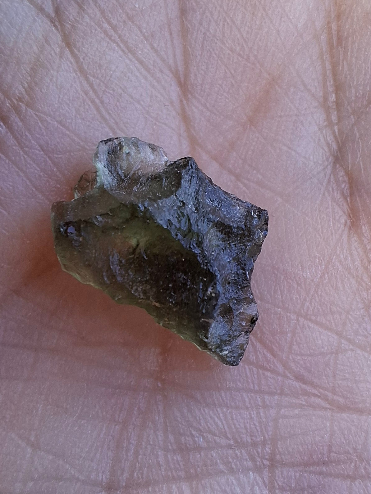 Moldavite Piece, 0.82g, Tektite (Ref: 1454)