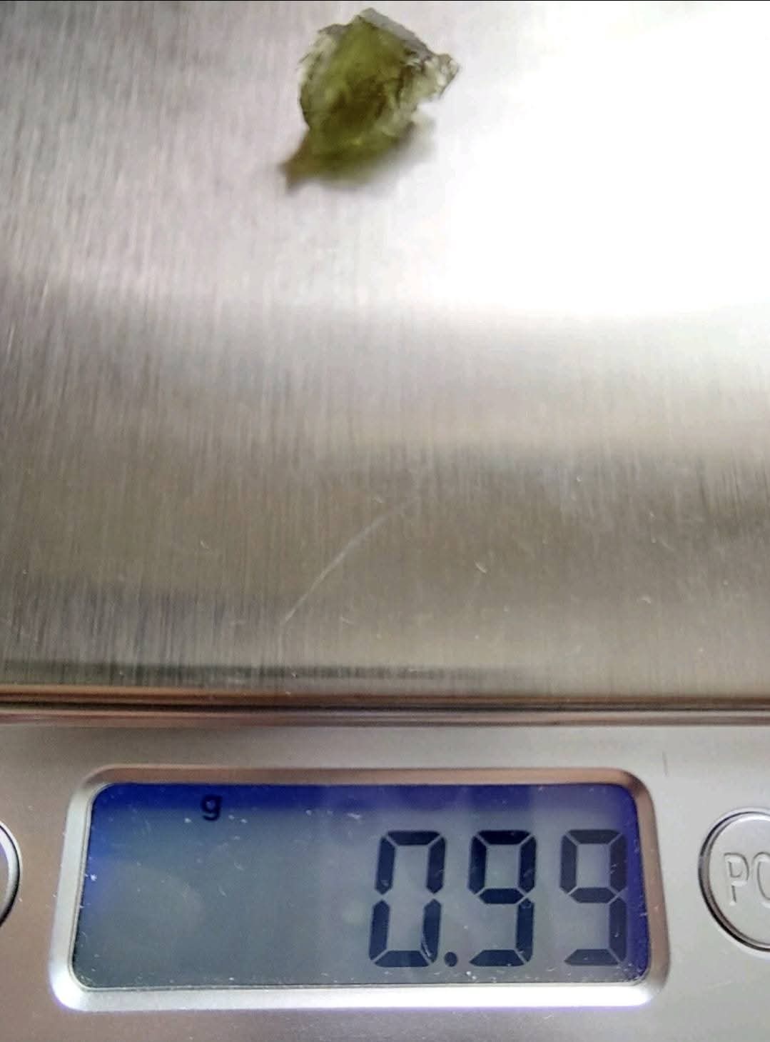 Moldavite Piece, 0.99g, Tektite (Ref: 866)