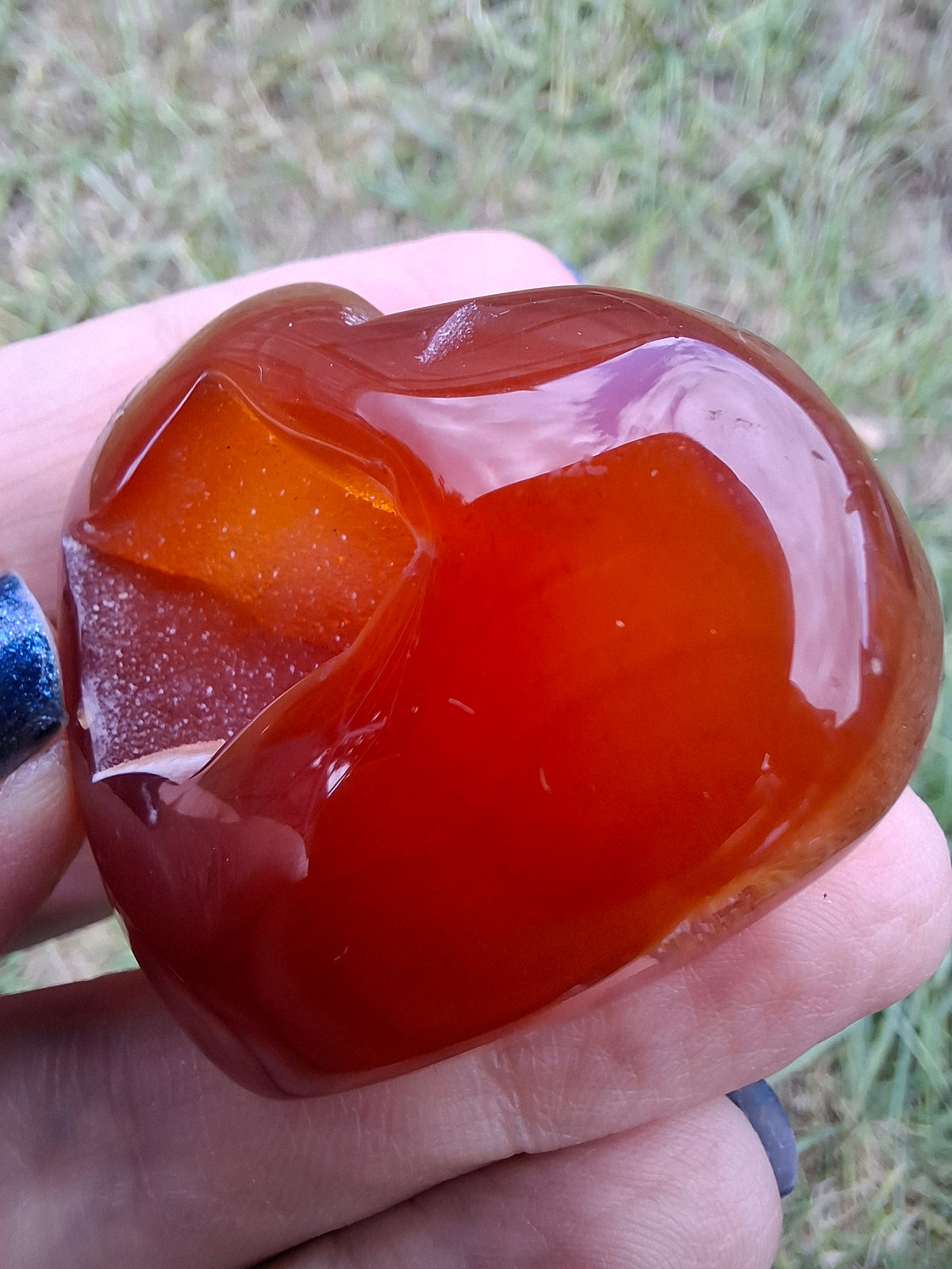 Druzy Carnelian Heart, Crystal (Ref: DCH1)
