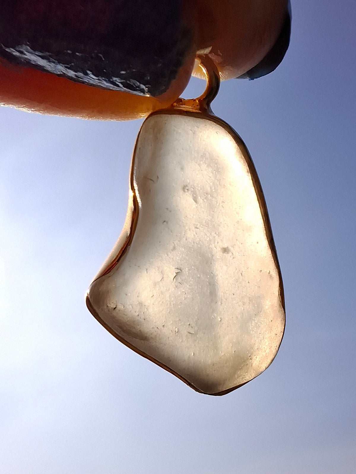 Libyan Desert Glass Pendant, 14K GOLD Plated, Tektite (Ref: LP120)