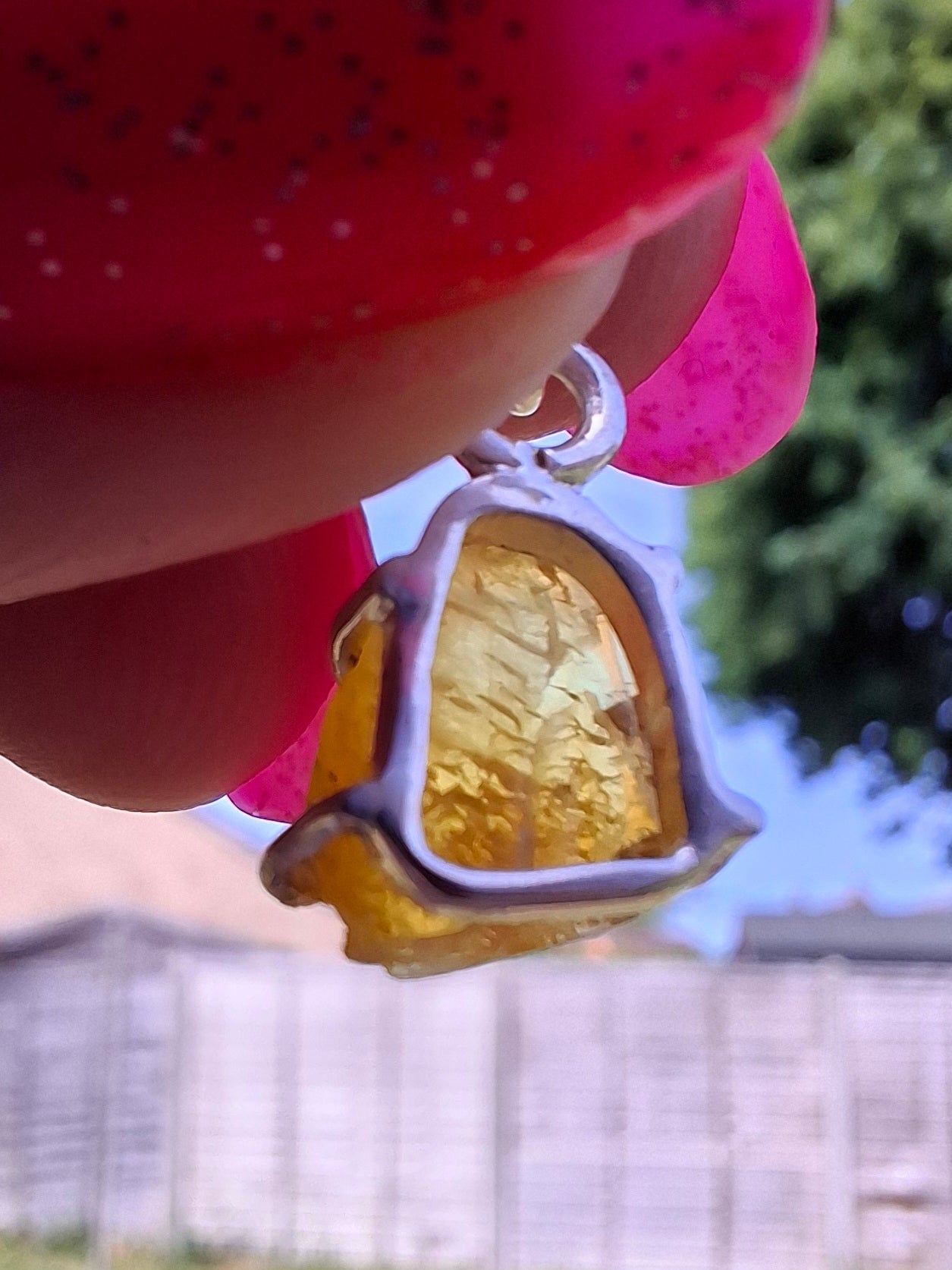 Baltic Amber Pendant, 925 Silver, Fossil (Ref: AP19)