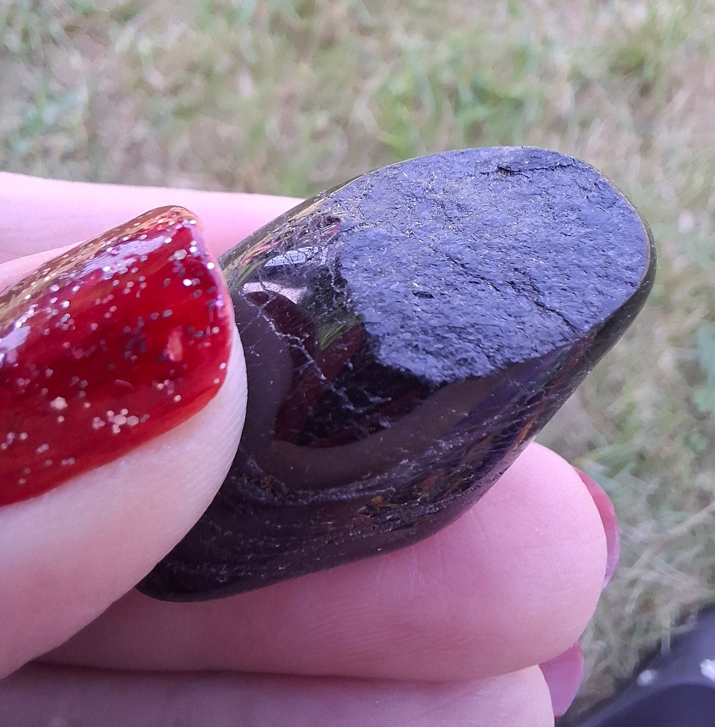 Black Tourmaline, Tumble Stone, Crystal (Ref: T216)