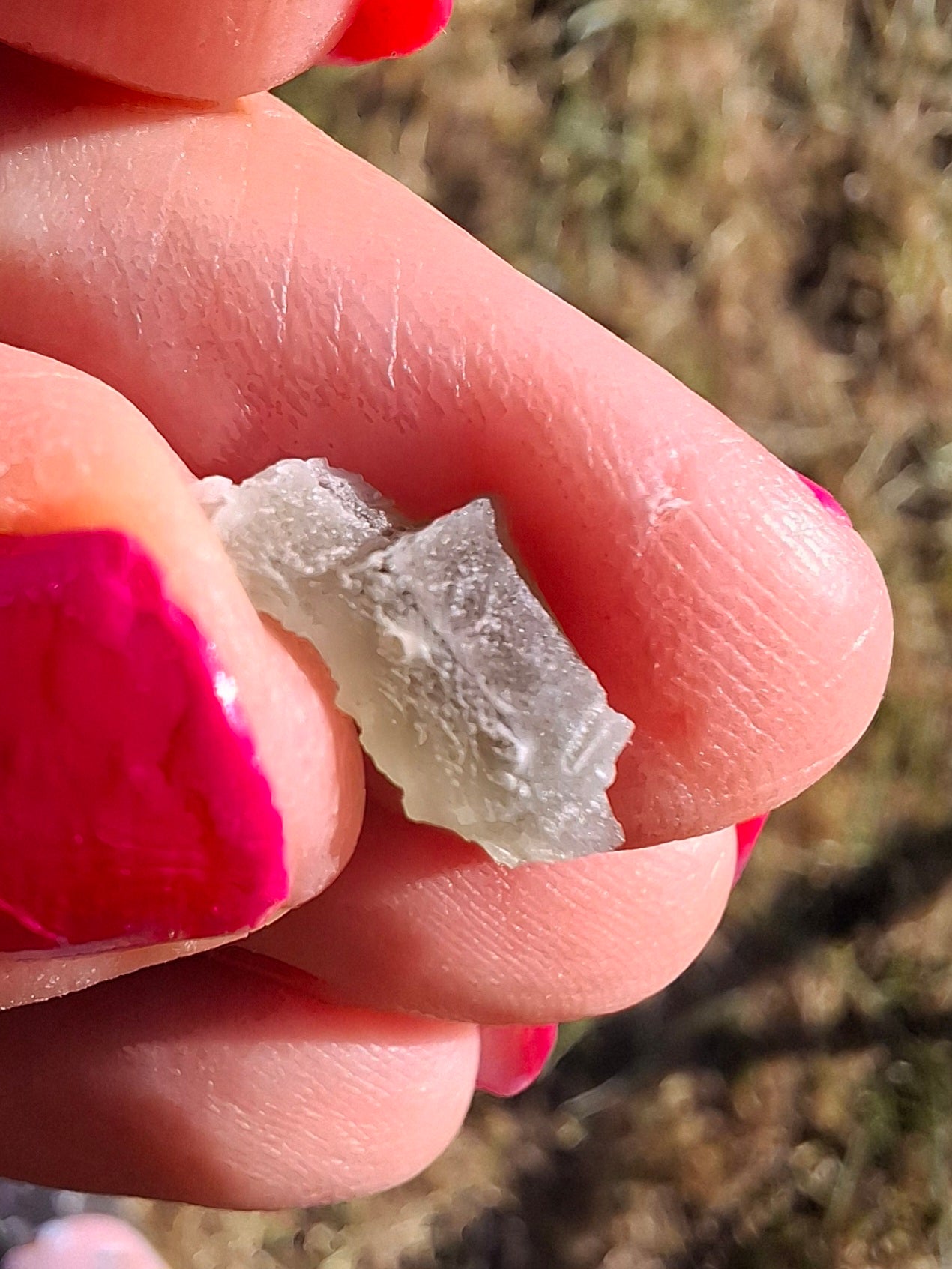 Moldavite Piece, SNOWFLAKE, FROSTED, BRUSNA, 0.32g, Tektite (Ref: 1505)