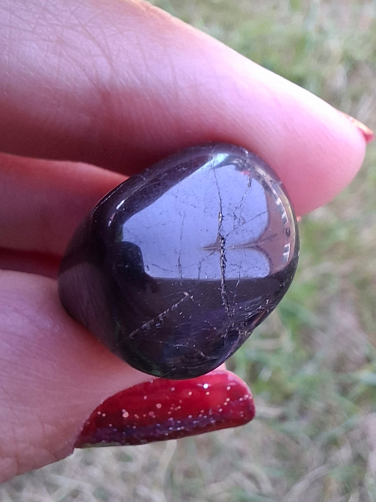 Black Tourmaline, Tumble Stone, Crystal (Ref: T224)