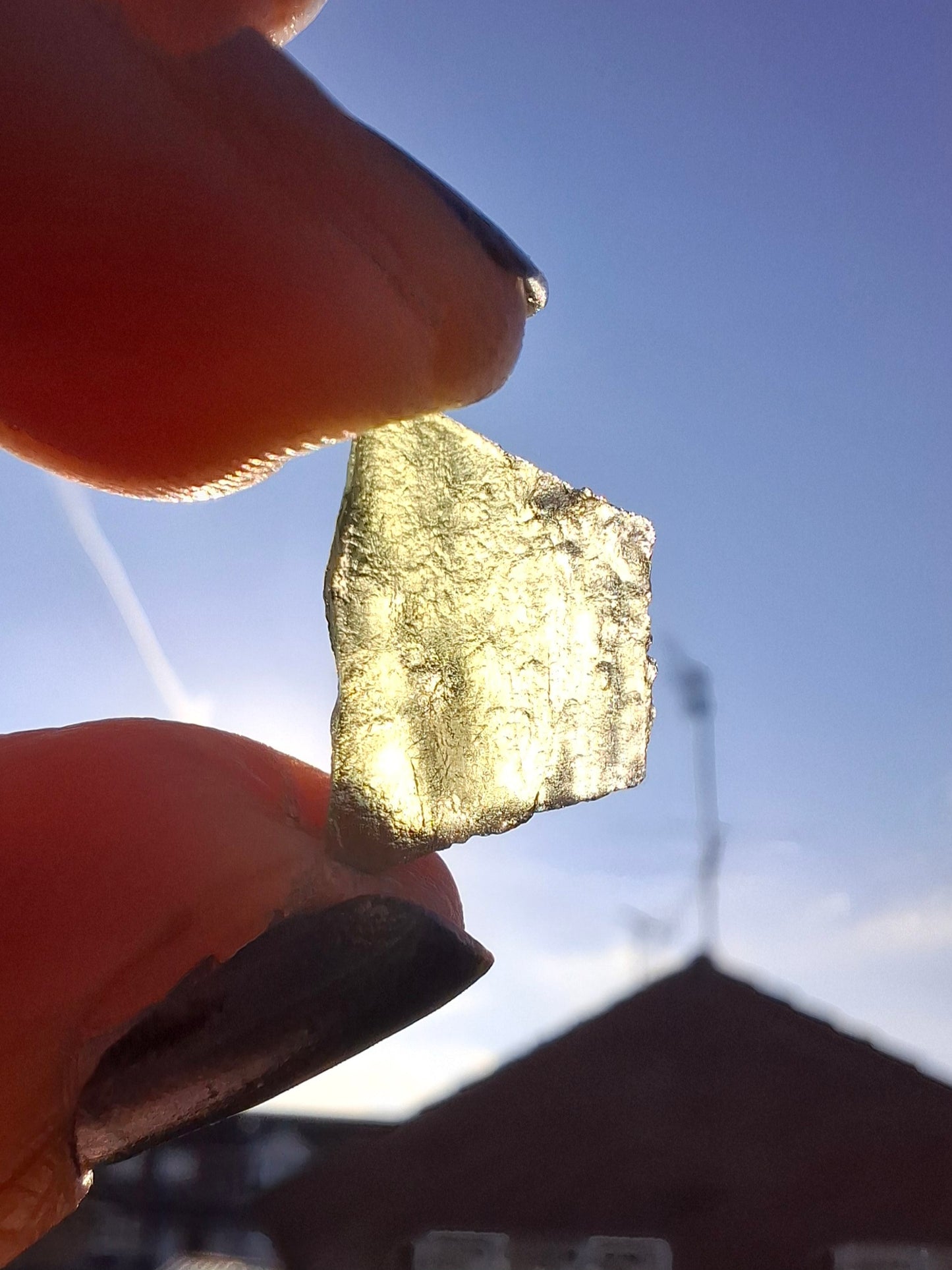 Moldavite Piece, 0.93g, Tektite (Ref: 1391)