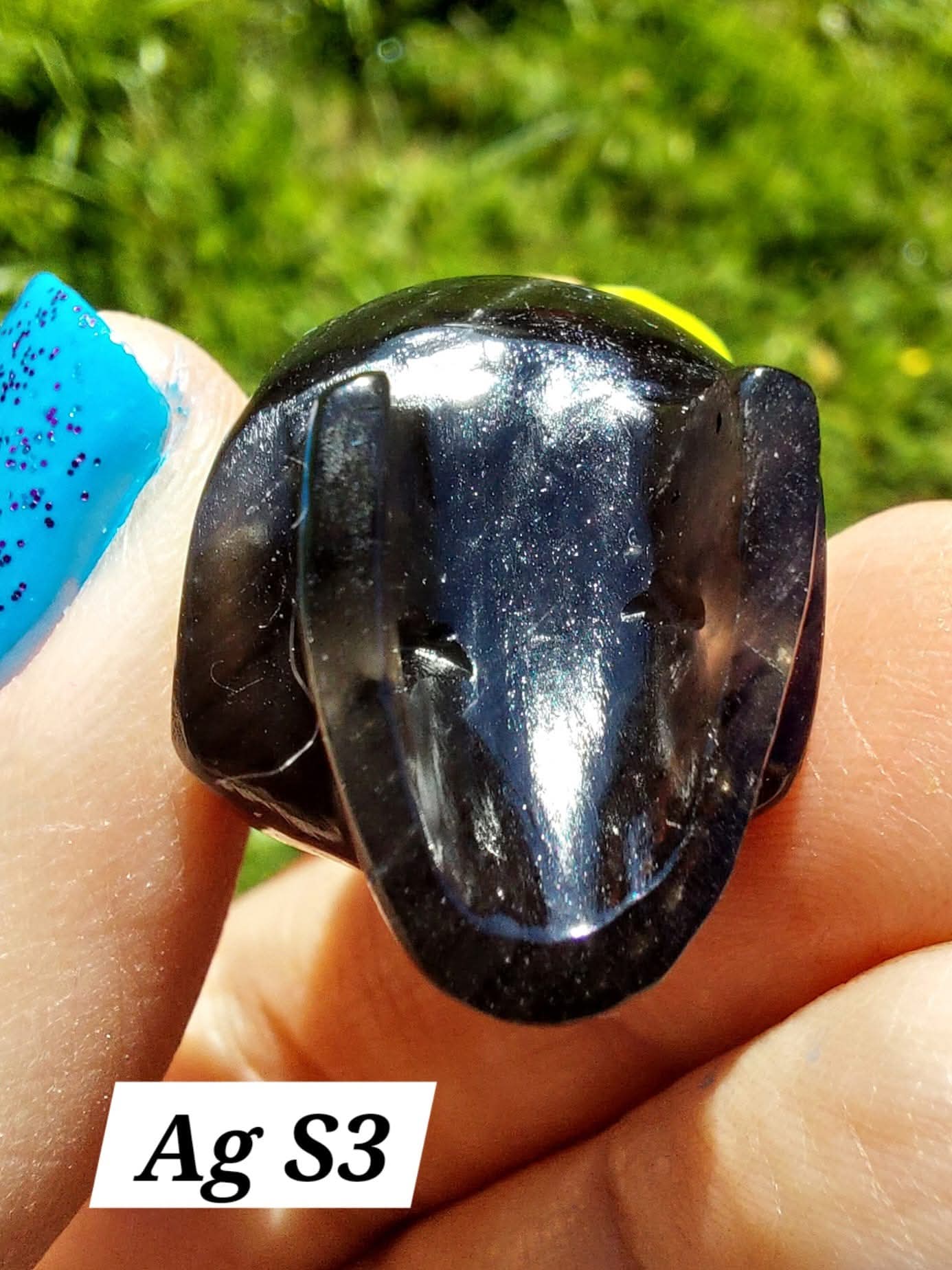 Agni Manitite SKULL Carving, 13.06g, Crystal (Ref: Ag S3)