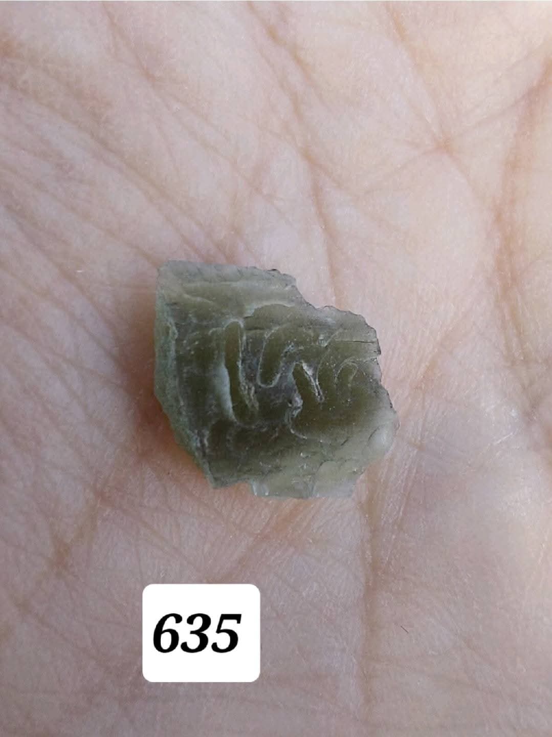 Moldavite Piece, 0.72g, Tektite (Ref: 635)