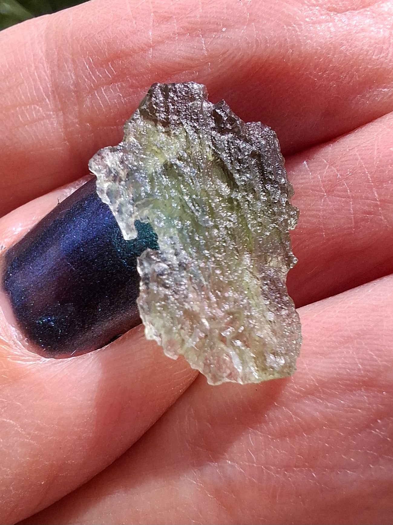 Moldavite Piece, 0.80g, Tektite (Ref: 1397)