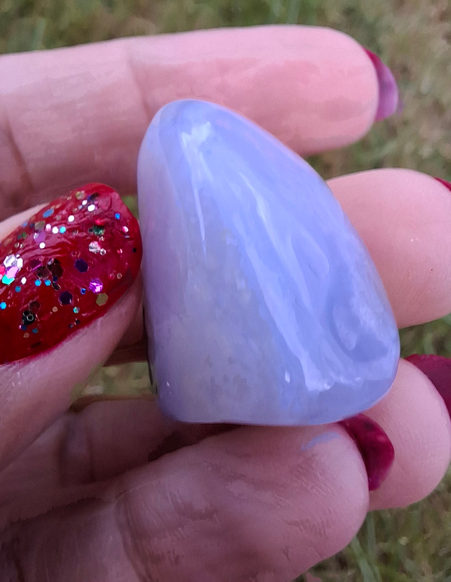 Blue Lace Agate, Tumble Stone, Crystal (Ref: T144)