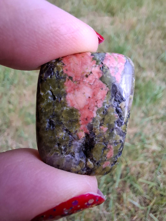 Unakite, Tumble Stone, Crystal (Ref: T182)