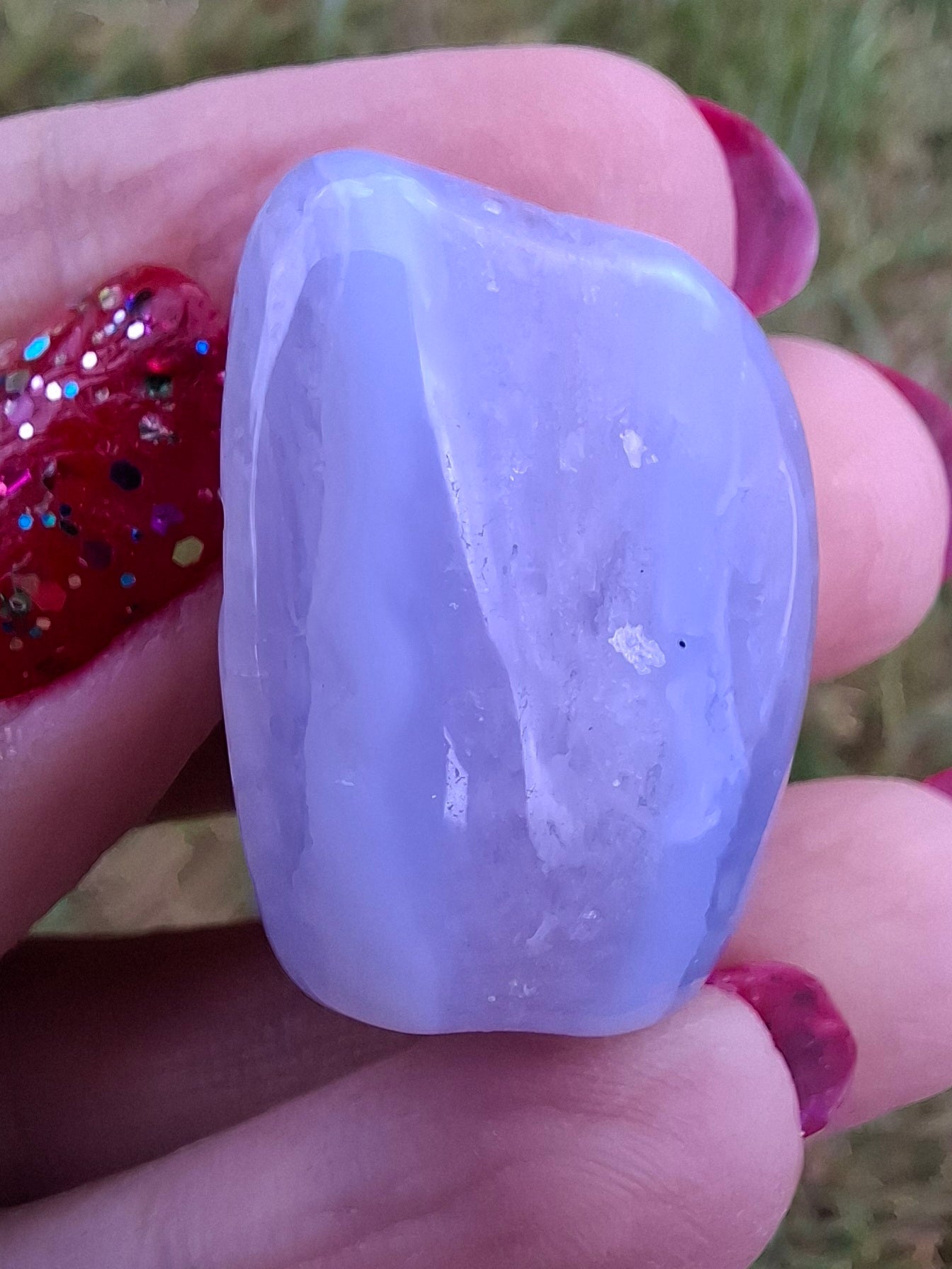 Blue Lace Agate, Tumble Stone, Crystal (Ref: T145)