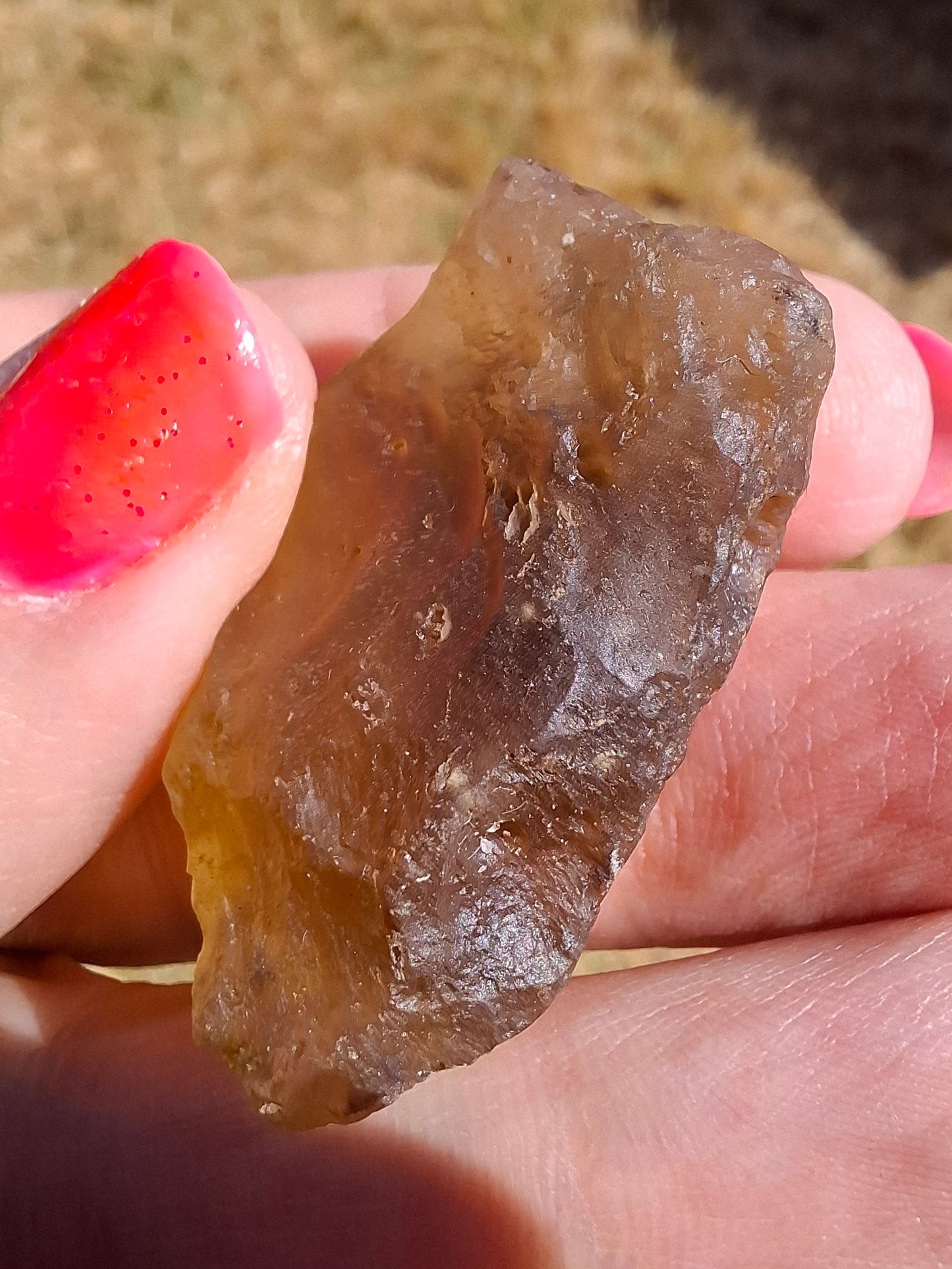 Libyan Desert Glass (darker) Piece, 11.69g, Tektite (Ref: L1366)
