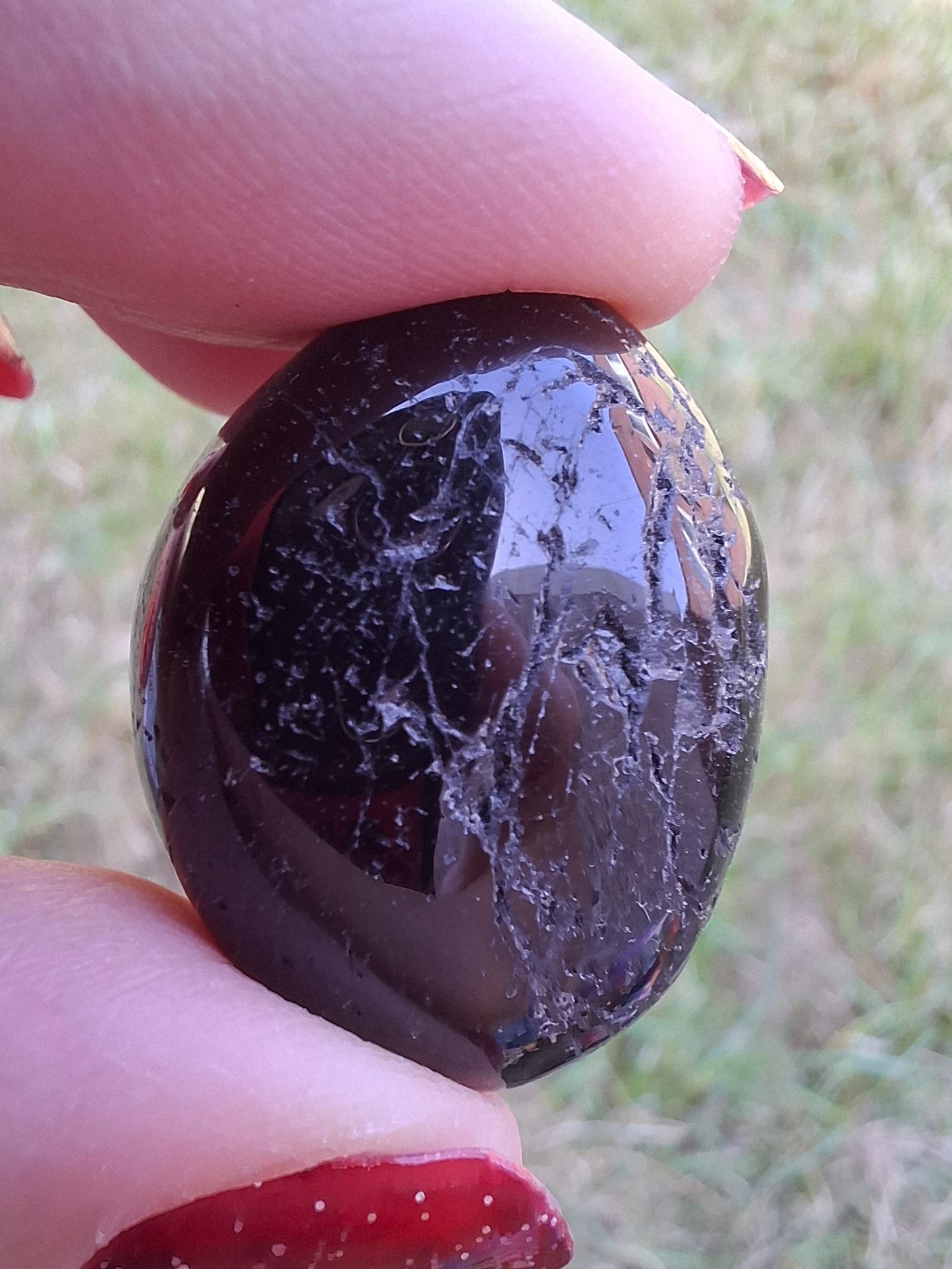 Black Tourmaline, Tumble Stone, Crystal (Ref: T217)