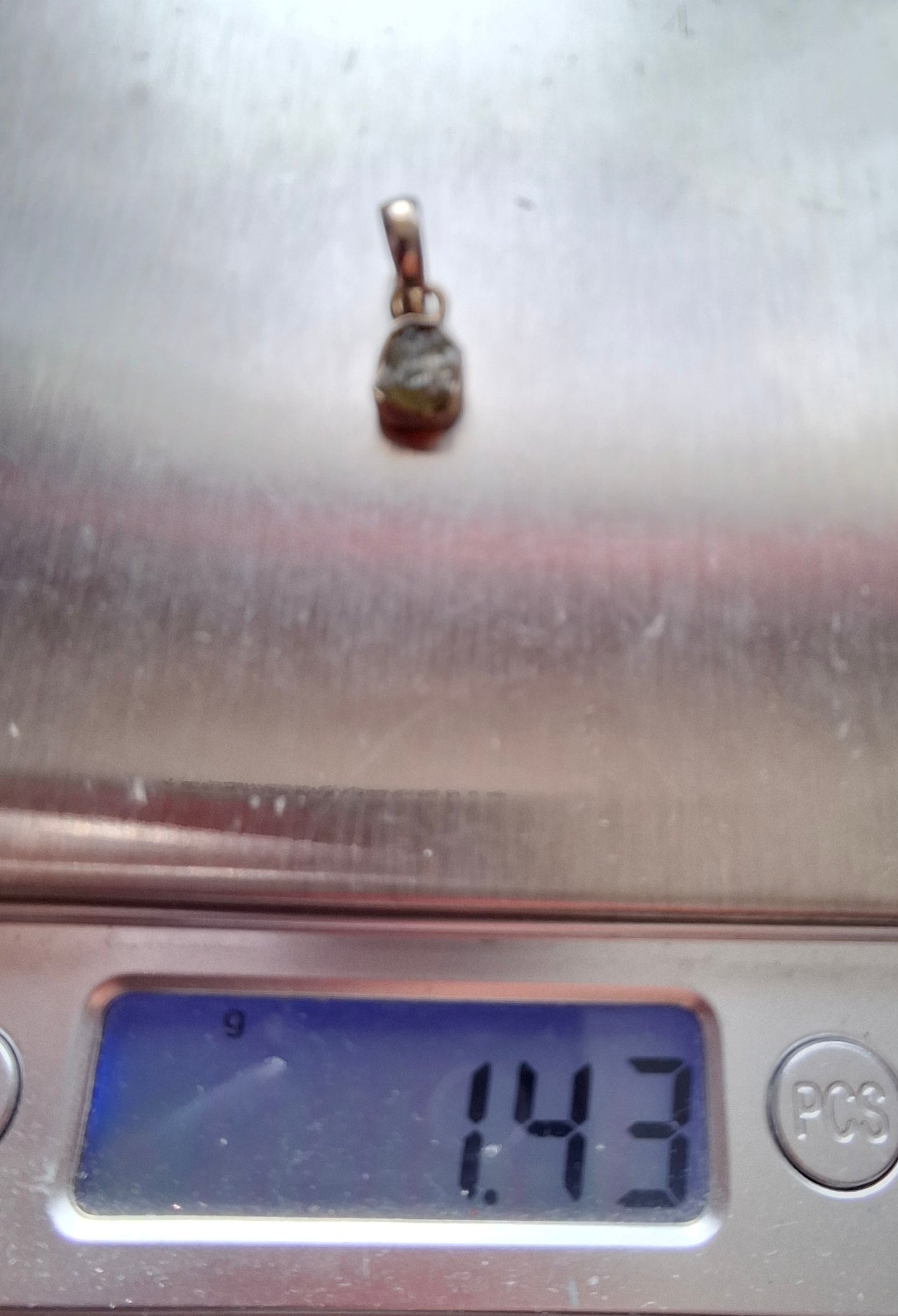 Moldavite Pendant, 925 Silver, Tektite (Ref: P49)