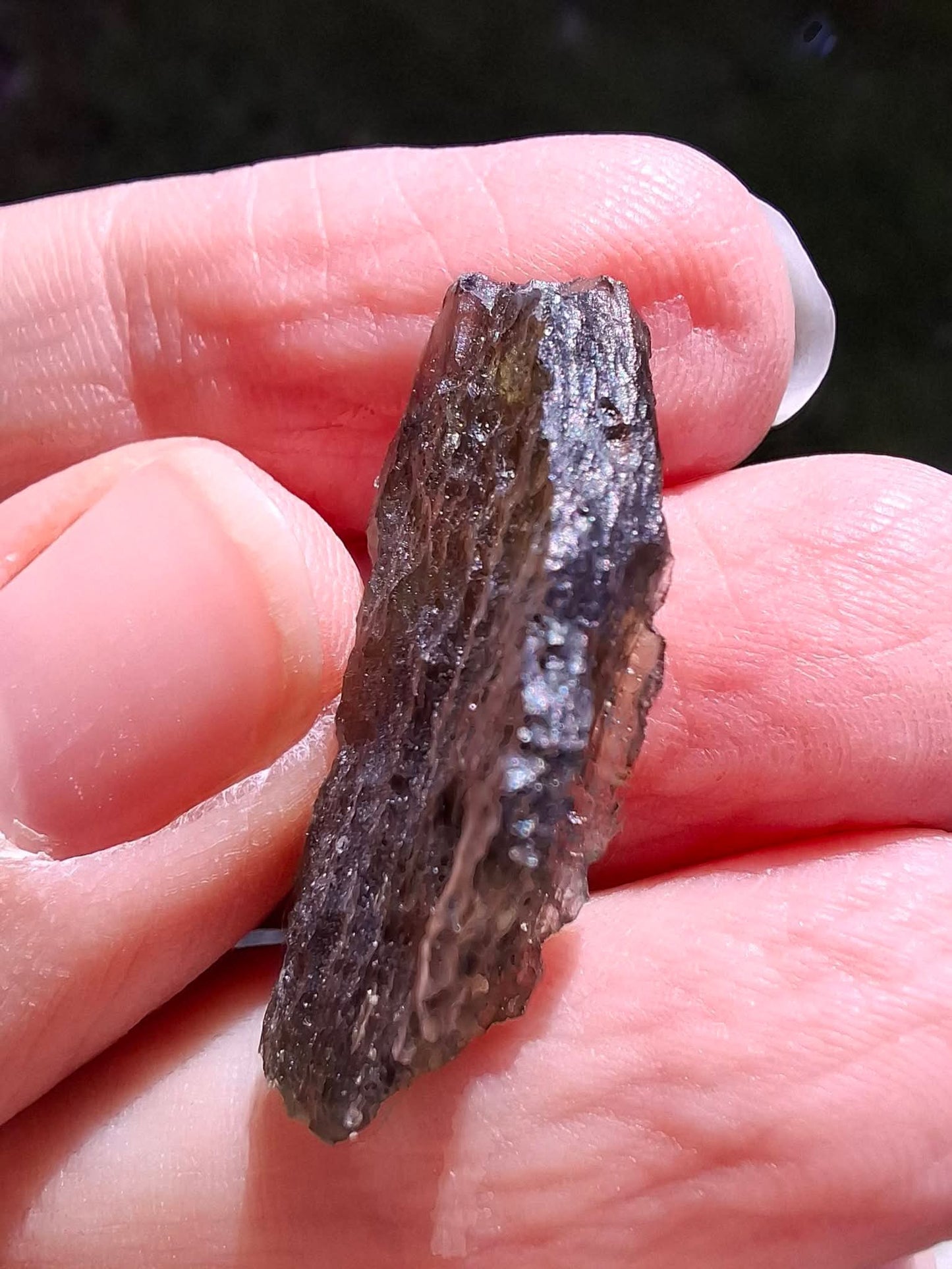 Moldavite Piece, MAROUSKOVO POLE, 2.91g, Tektite (Ref: 1359)