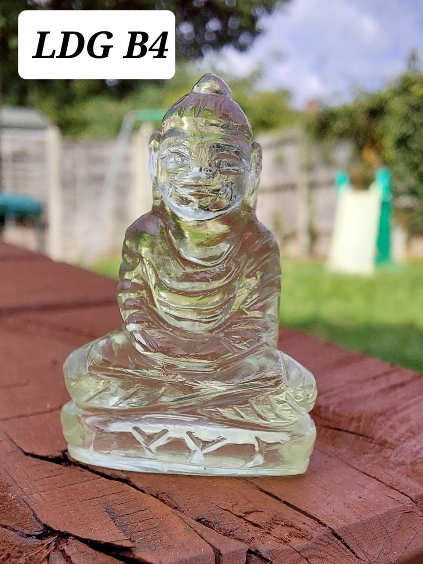 Libyan desert glass BUDDHA Carving, 4.81g, Tektite (LDG B4)