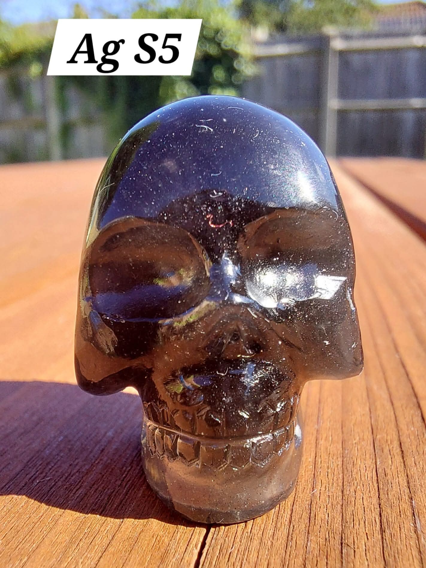 Agni Manitite SKULL Carving, 14.54g, Crystal (Ref: Ag S5)