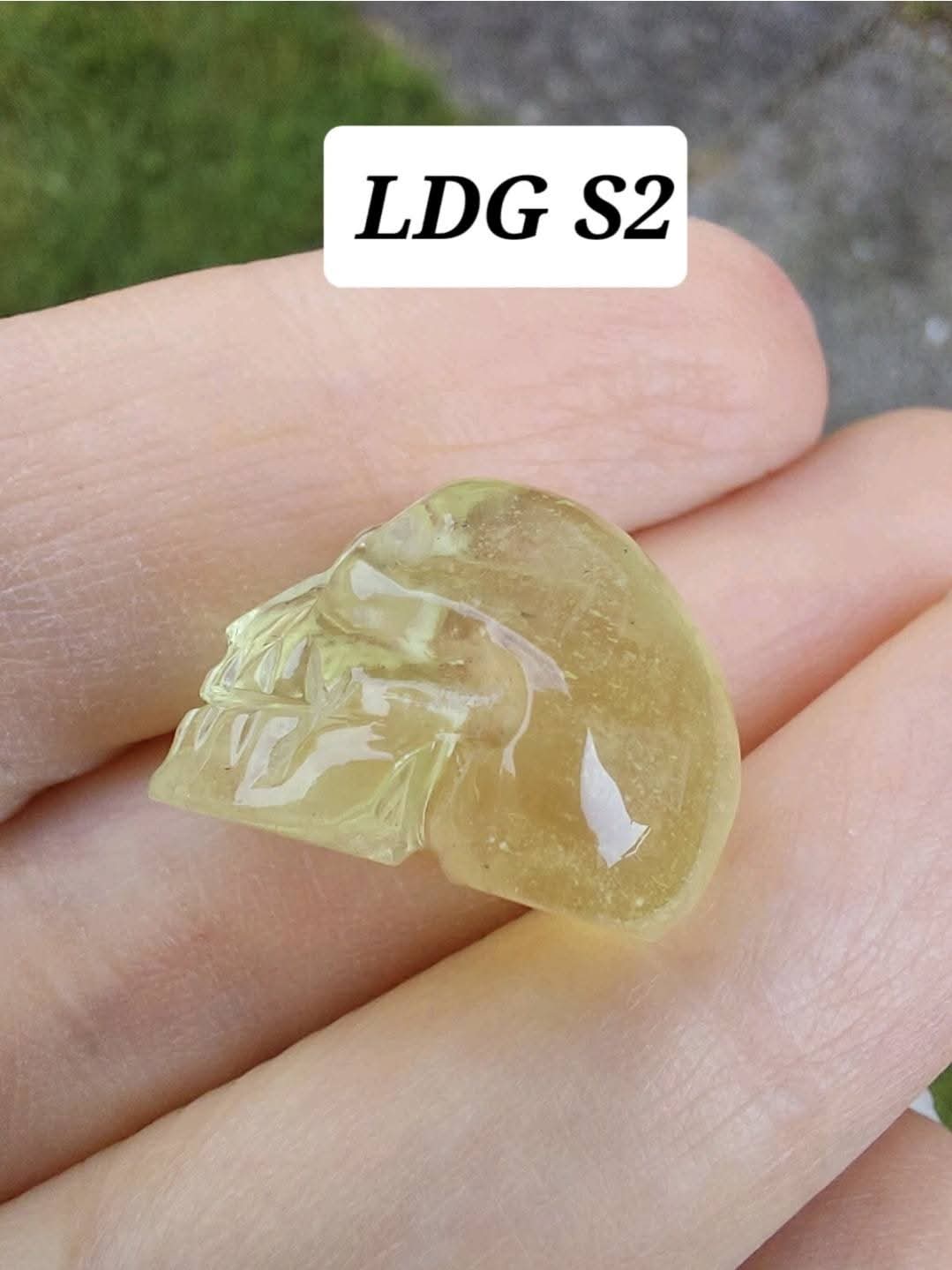 Libyan Desert Glass SKULL carving, 4.59g, Tektite (Ref: Skull2)