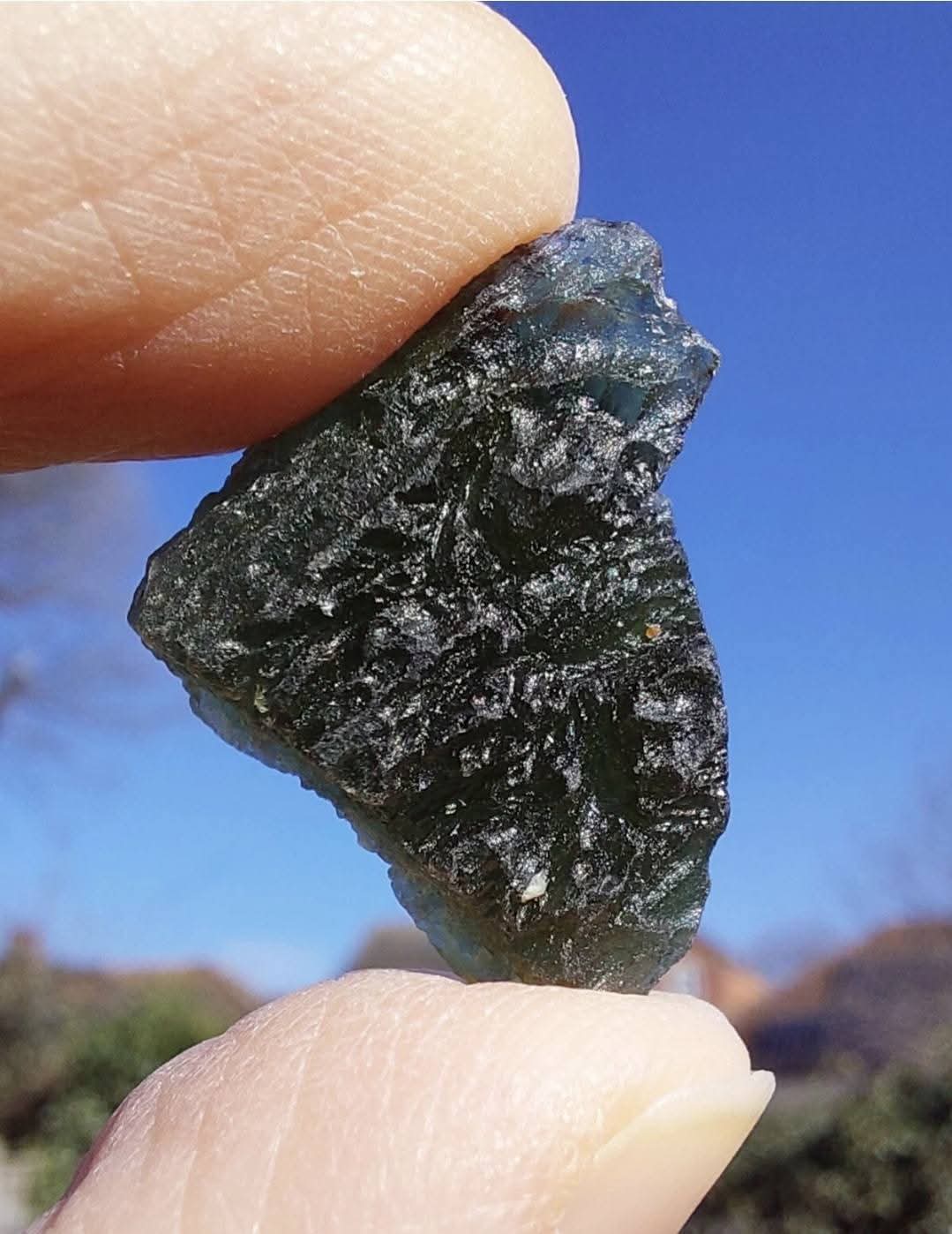 Moldavite Piece, CHLUM, 3.51g, Tektite (Ref: 1053)